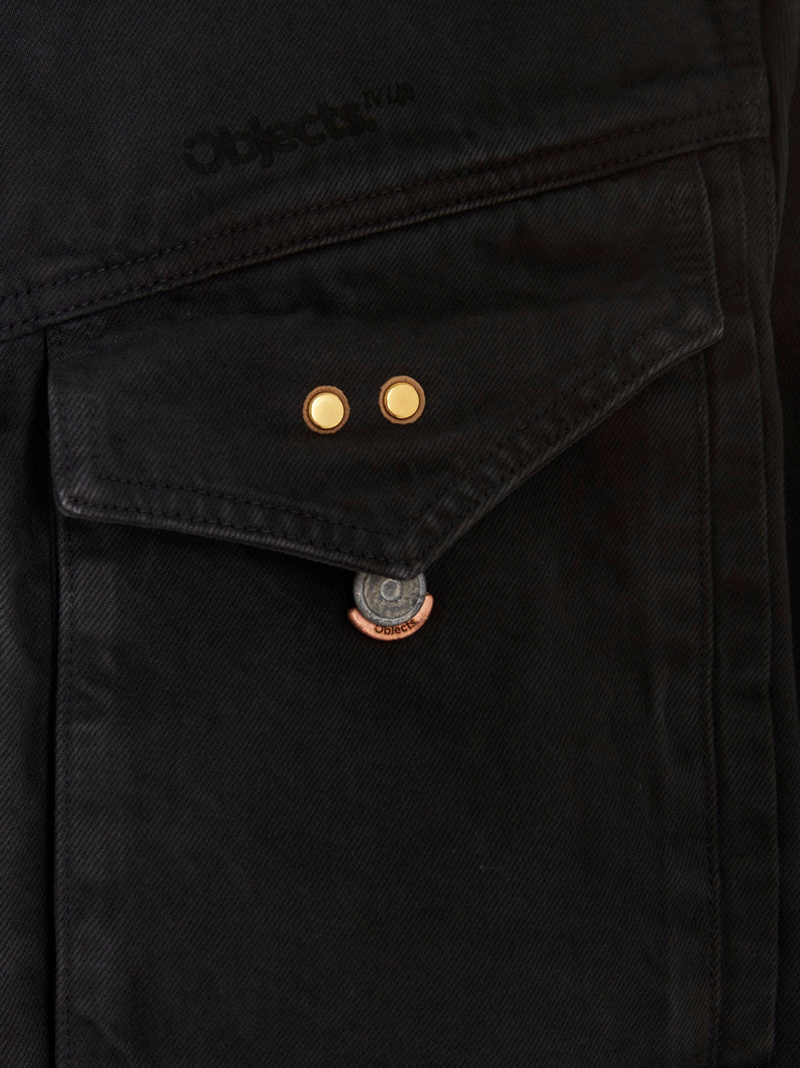 Objects IV Life Gray Cotton Denim Men's Jacket