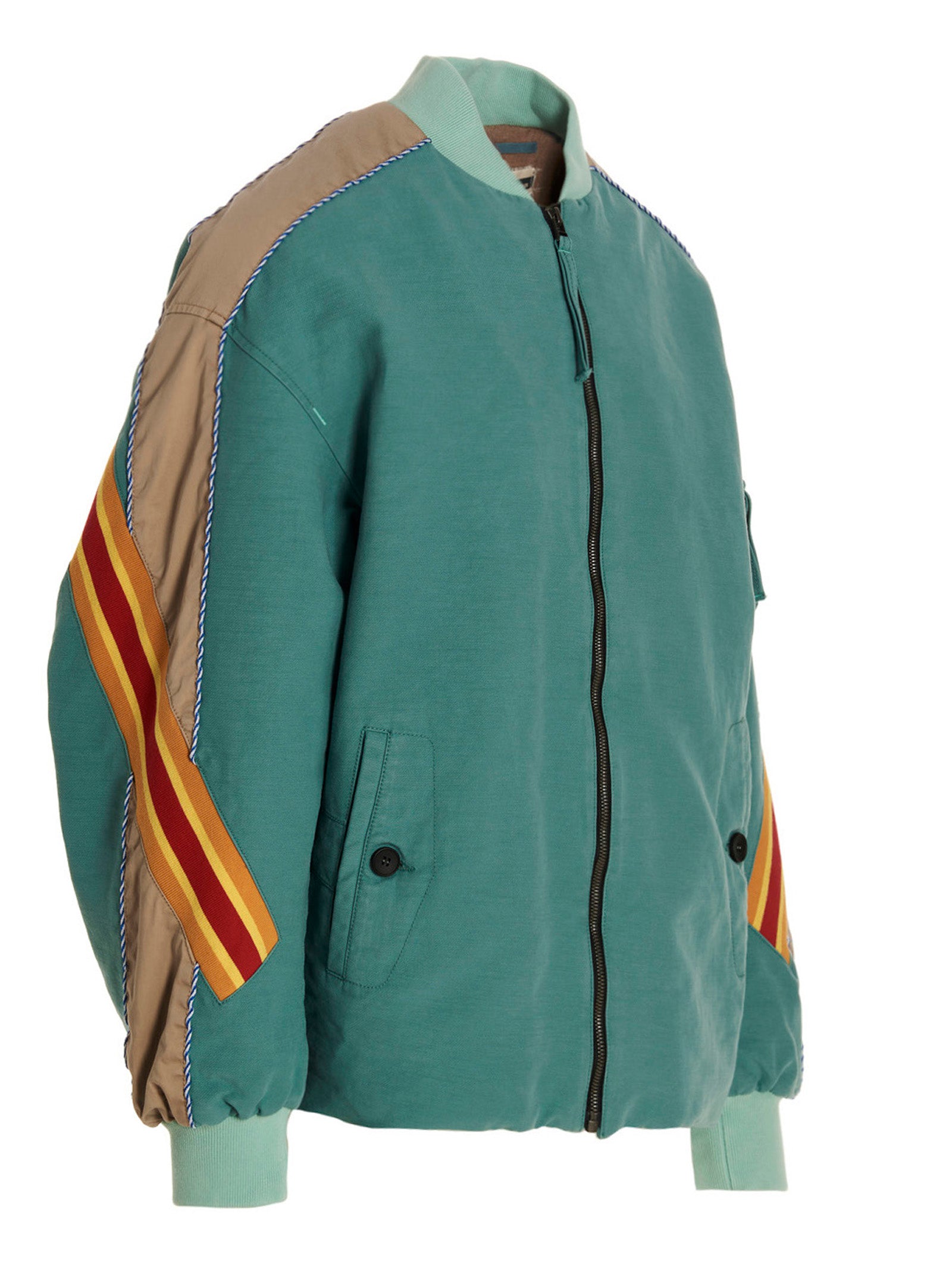 INCOTEX RED X FACETASM Blue Cotton Men's Bomber