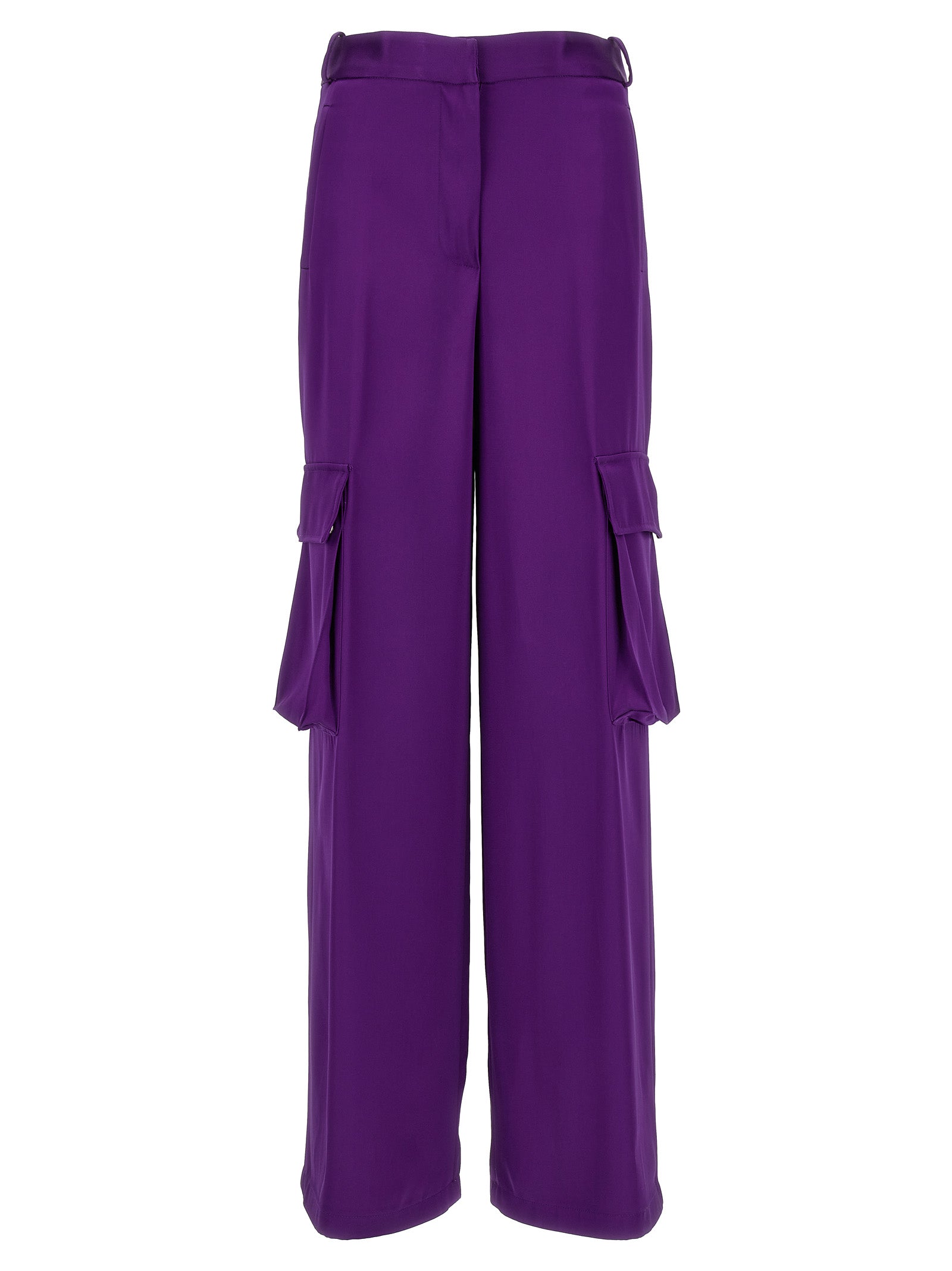 Versace Purple Viscose Cargo Women's Pants