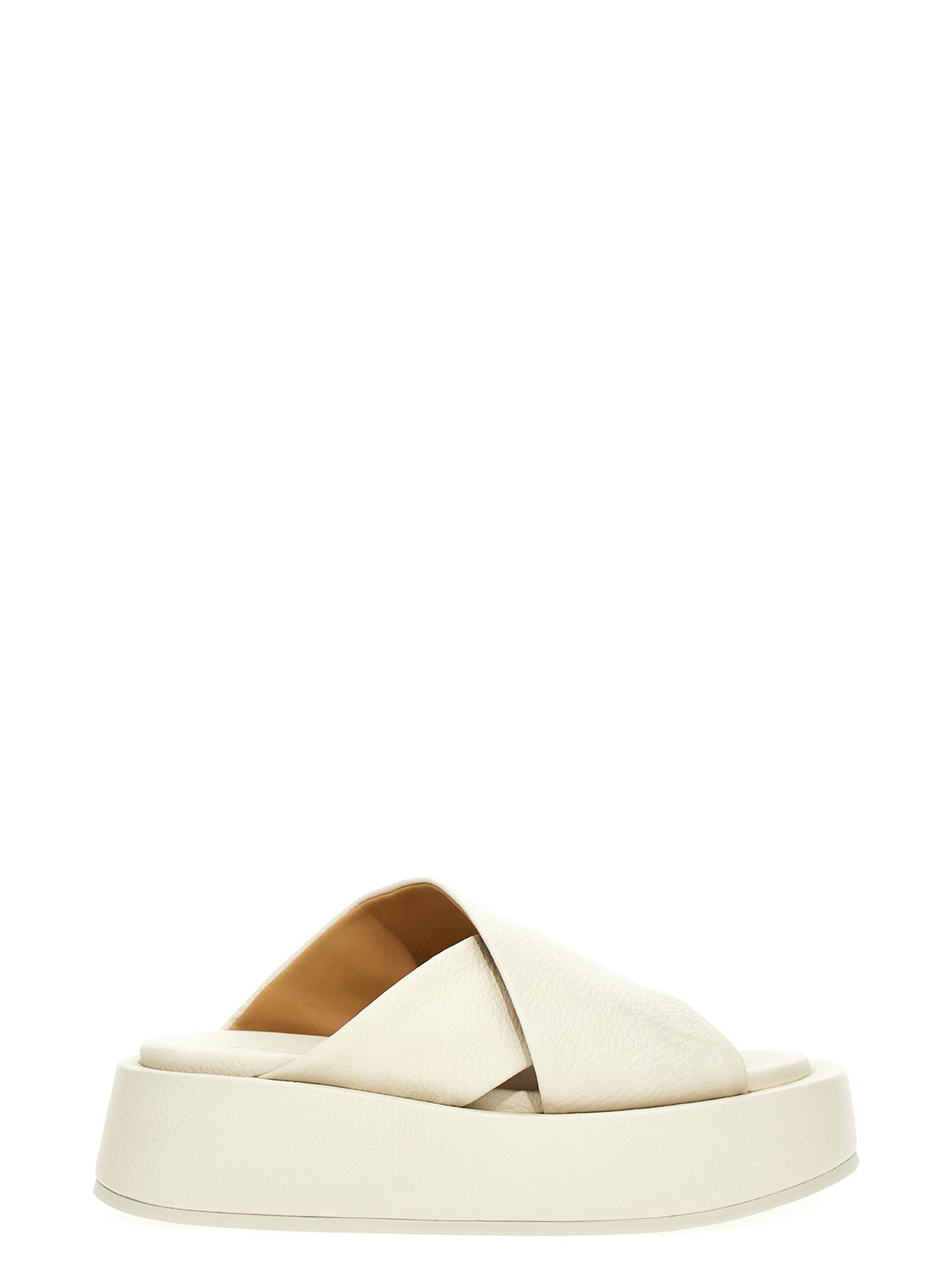 Marsell White Calfskin Women's Slides