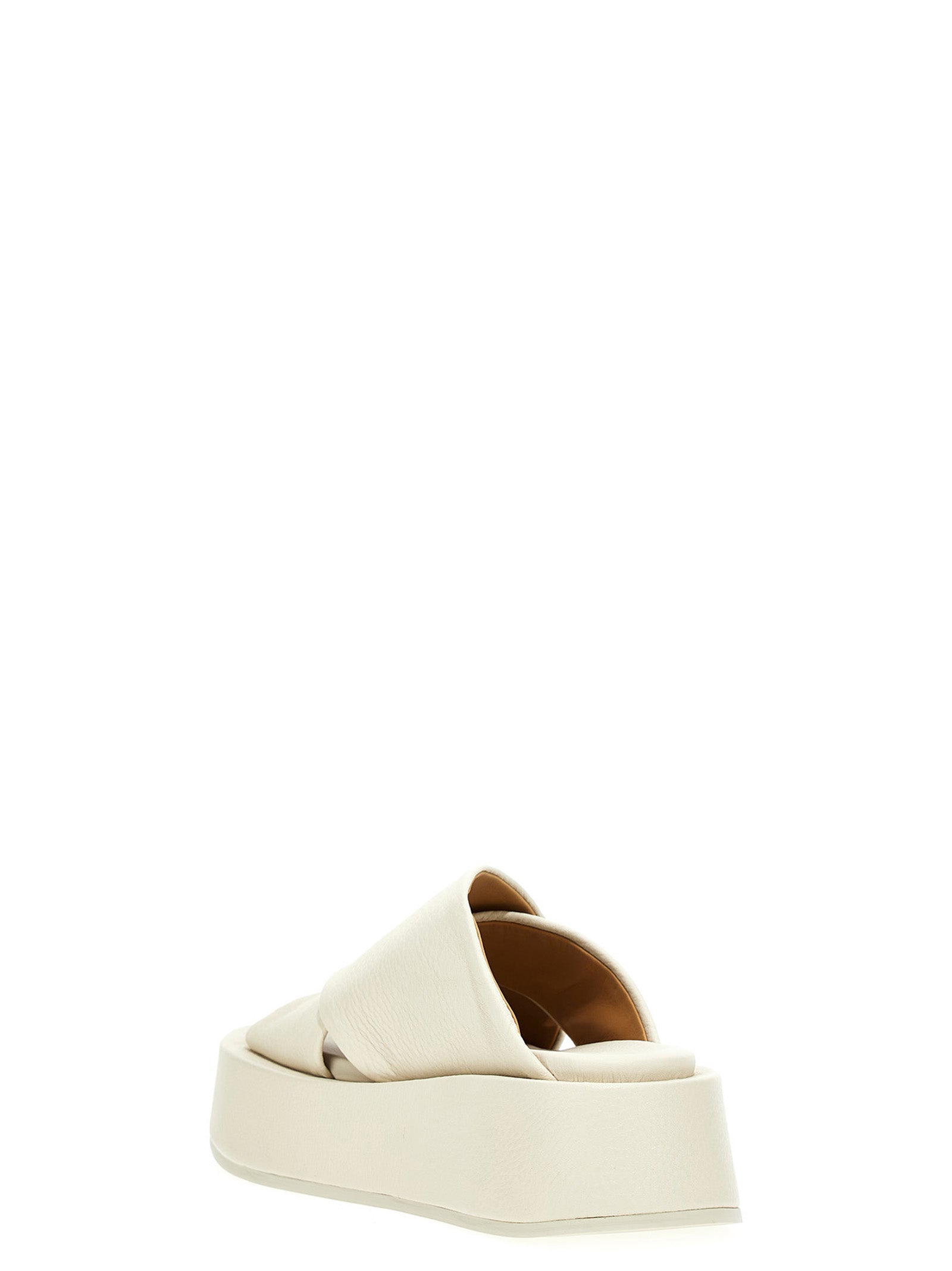 Marsell White Calfskin Women's Slides