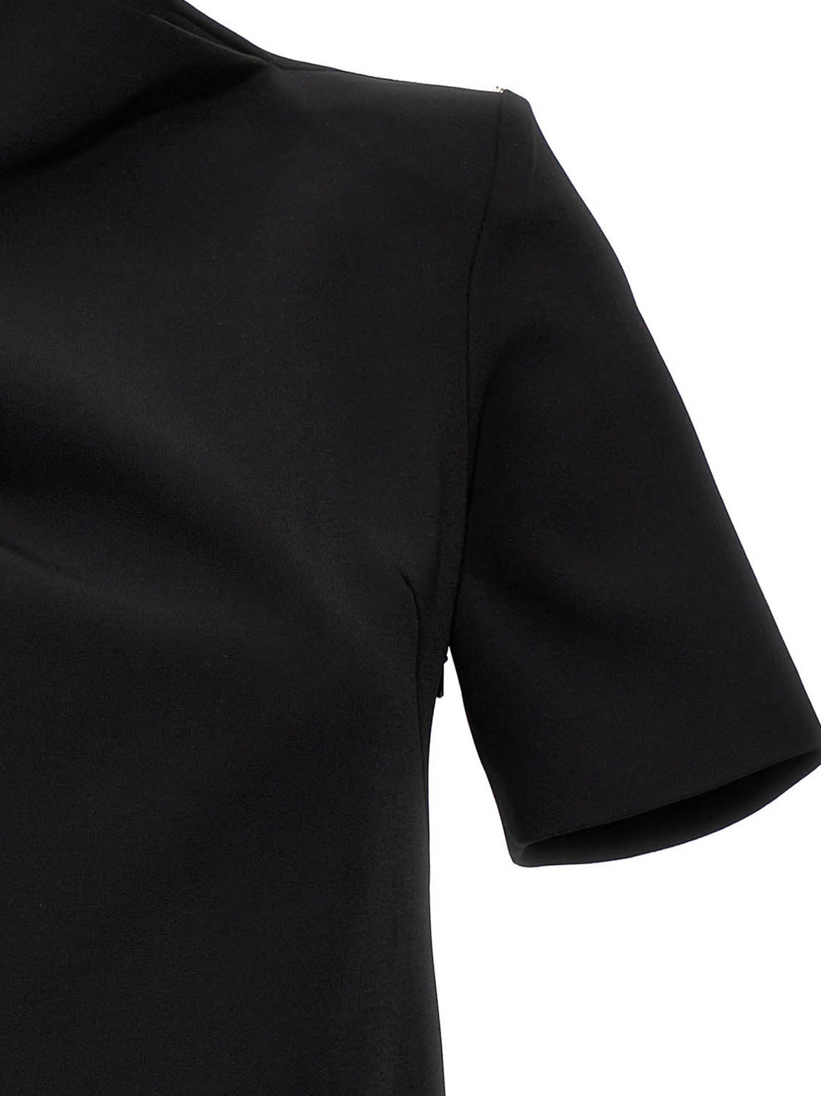 Sportmax Black Viscose Short Women's Dress