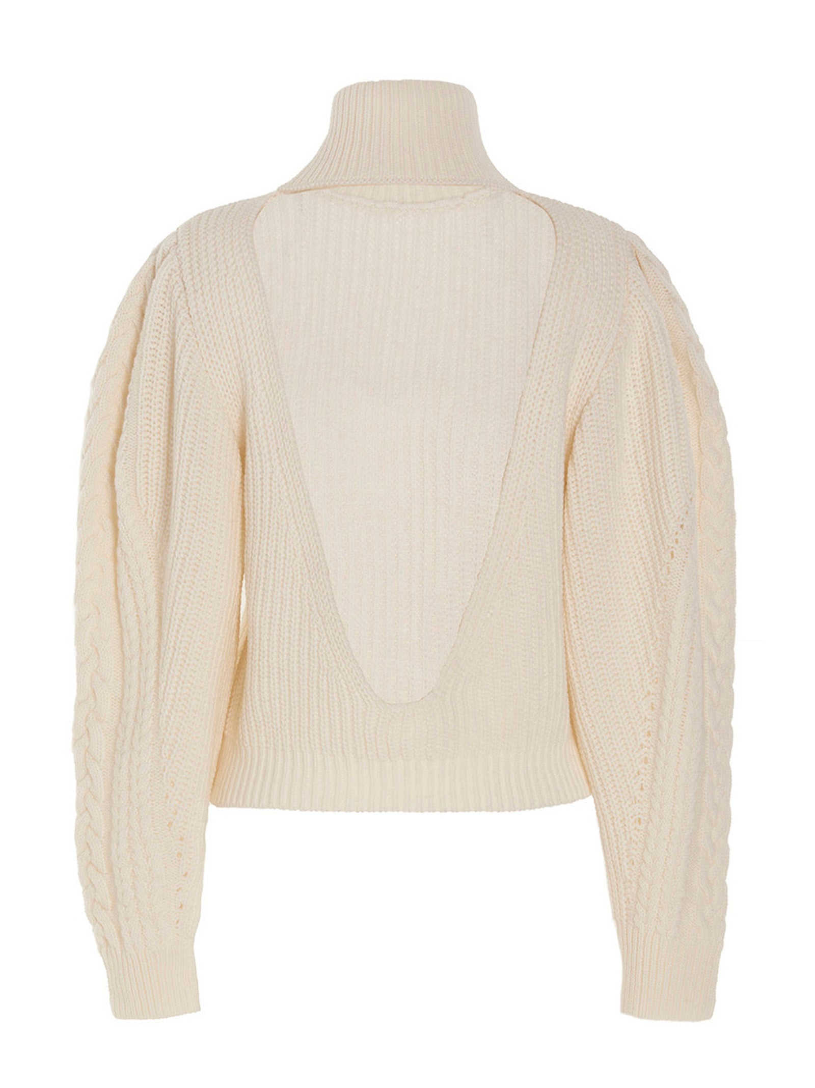 MIXIK White Wool Women's Cardigan