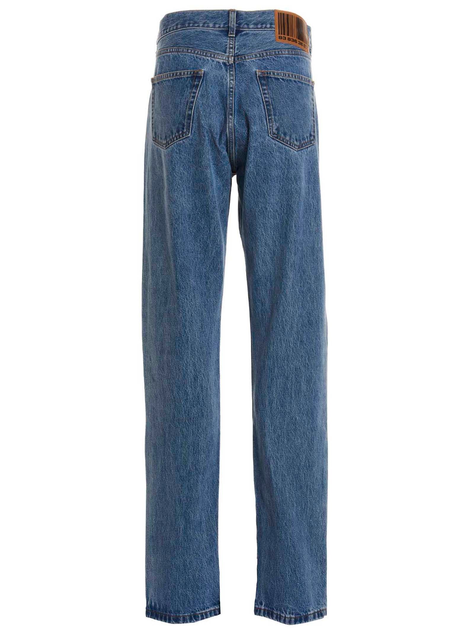 VTMNTS Blue Cotton Relaxed Fit Men's Jeans