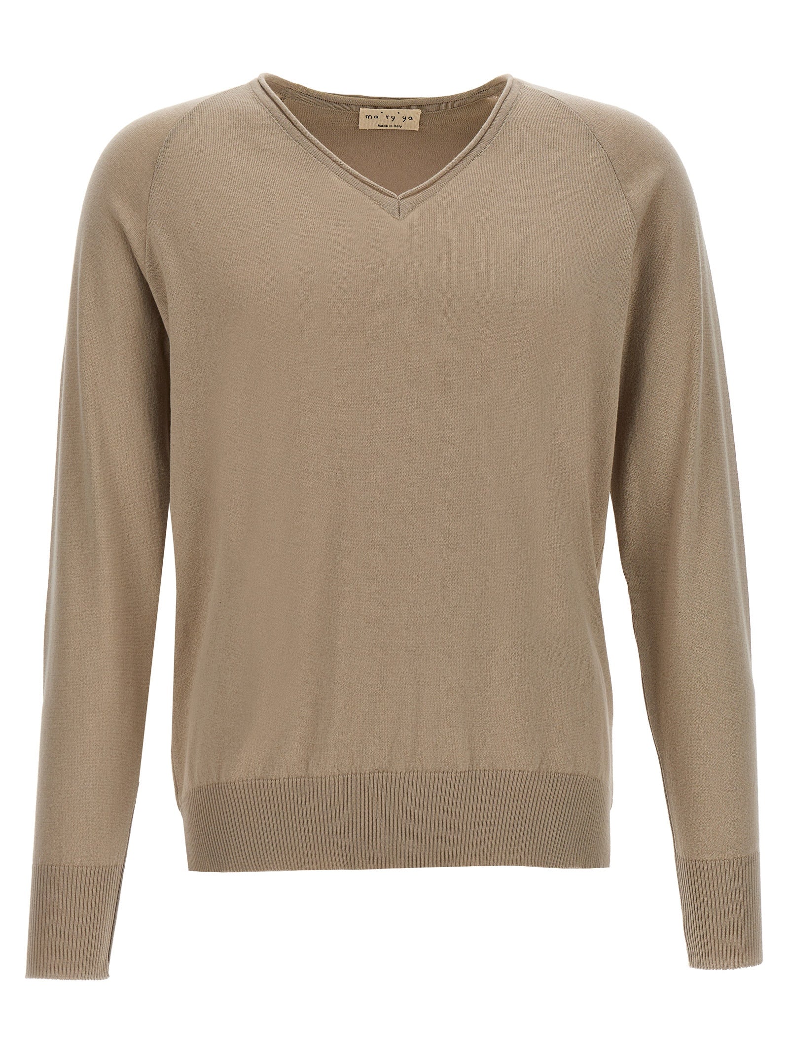 MA'RY'YA Beige Cotton Men's Cardigan