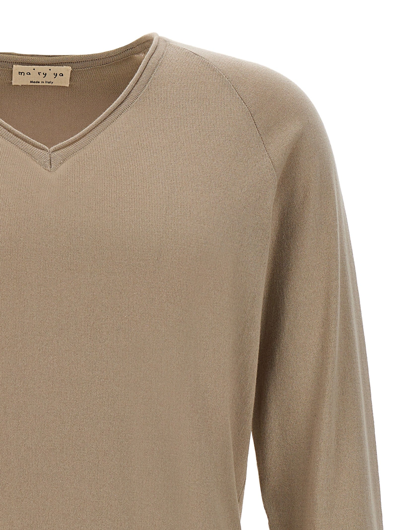 MA'RY'YA Beige Cotton Men's Cardigan