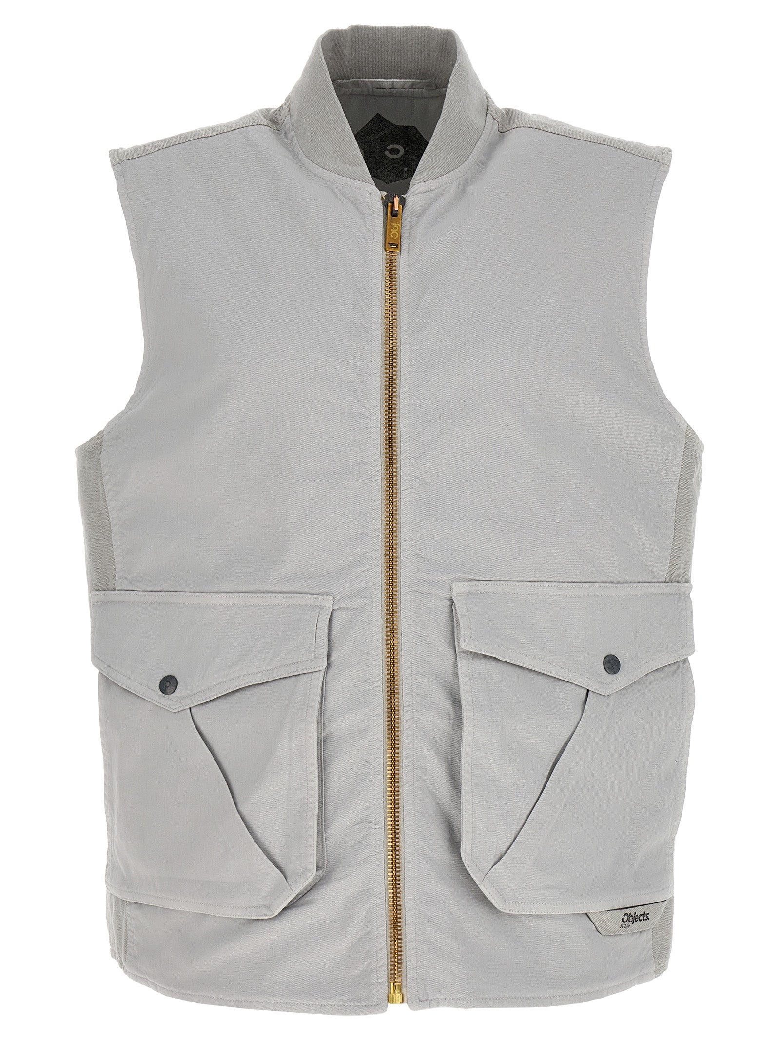 Objects IV Life Gray Cotton Sleeveless Men's Jacket