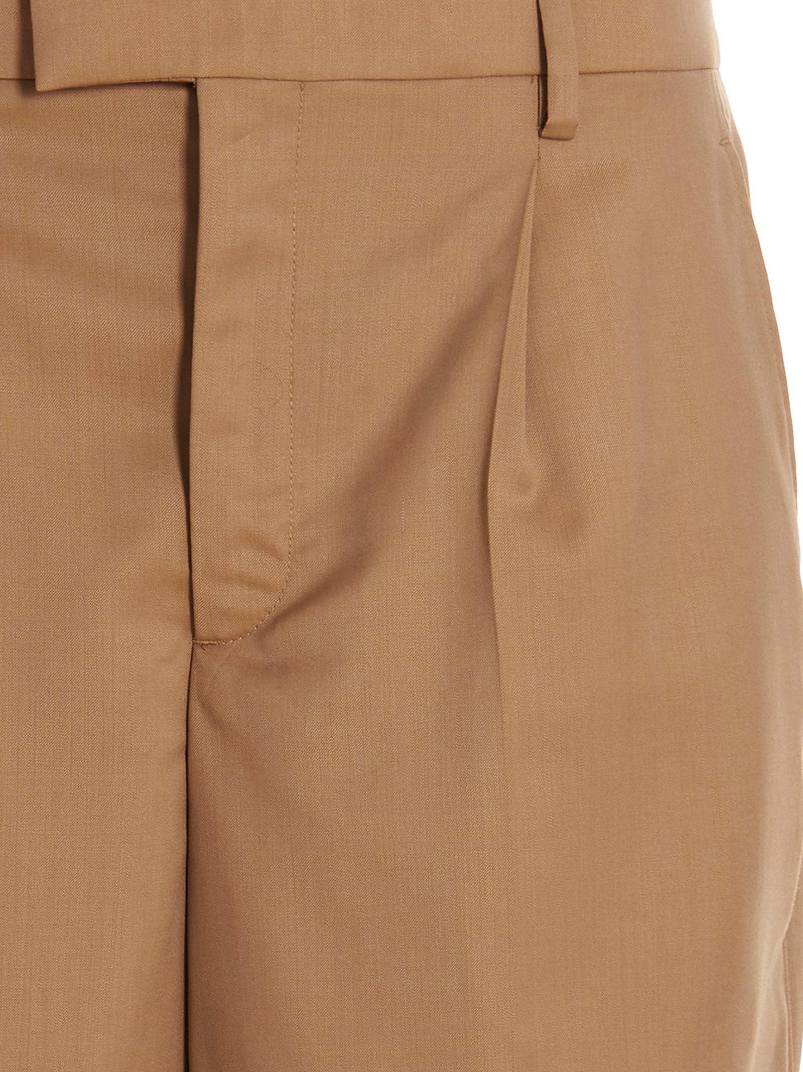 VTMNTS Beige Virgin Wool Dress Men's Pants