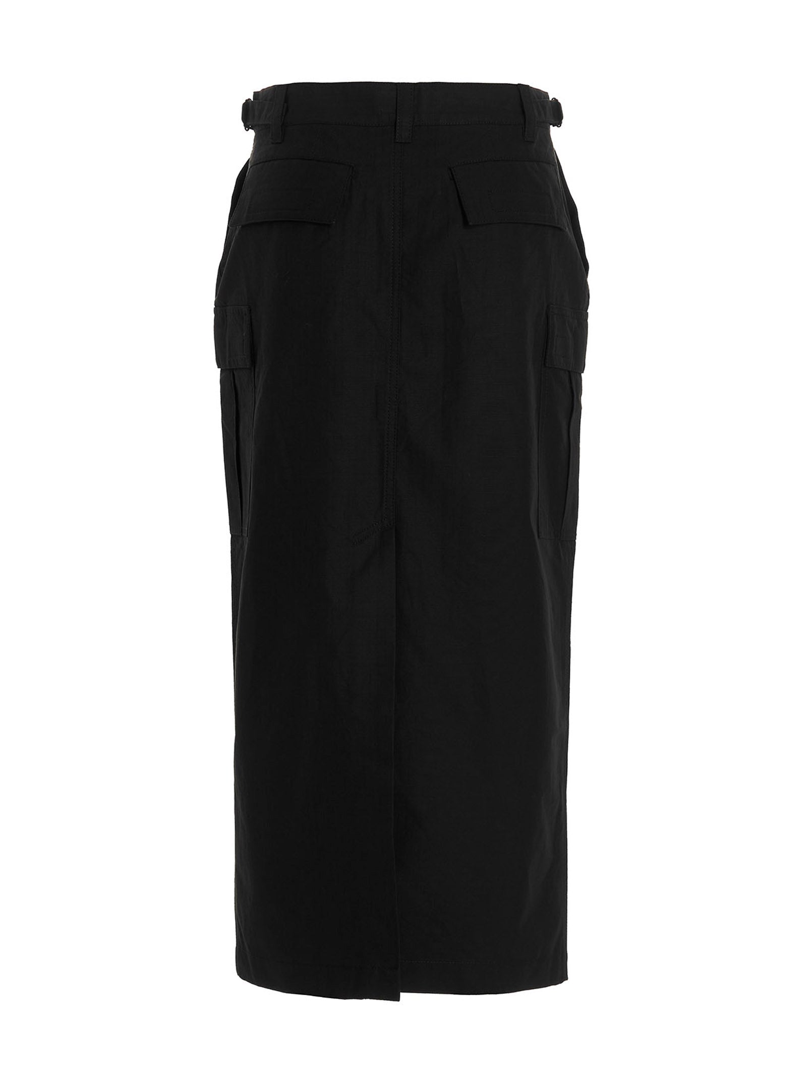 Wardrobe.Nyc Black Cotton Midi Women's Skirt