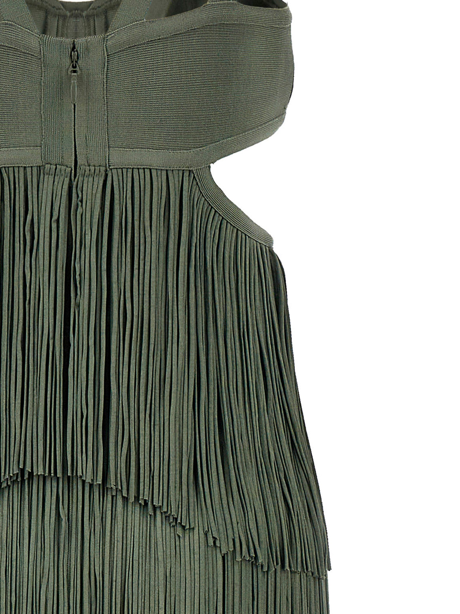 Hervé Léger Bicolor Rayon Long Women's Dress