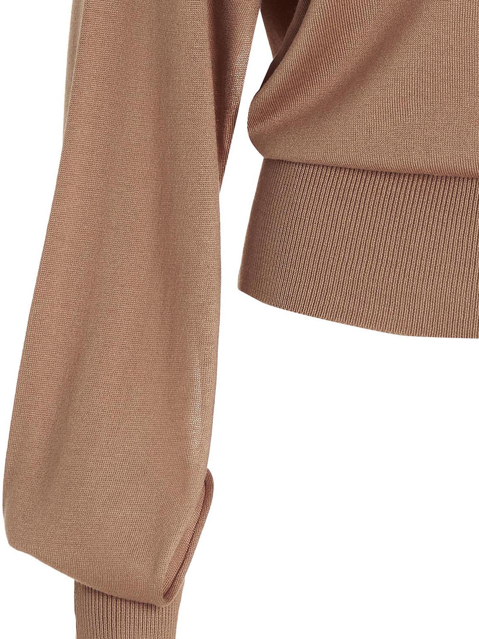 RAMAEL Beige Silk Women's Cardigan