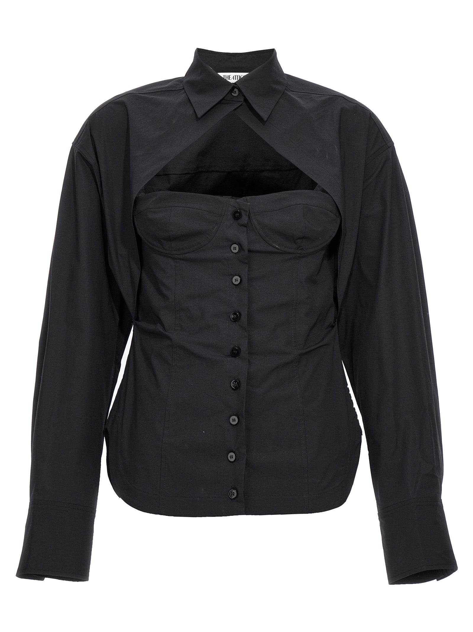 The Attico Black Cotton Women's Blouse