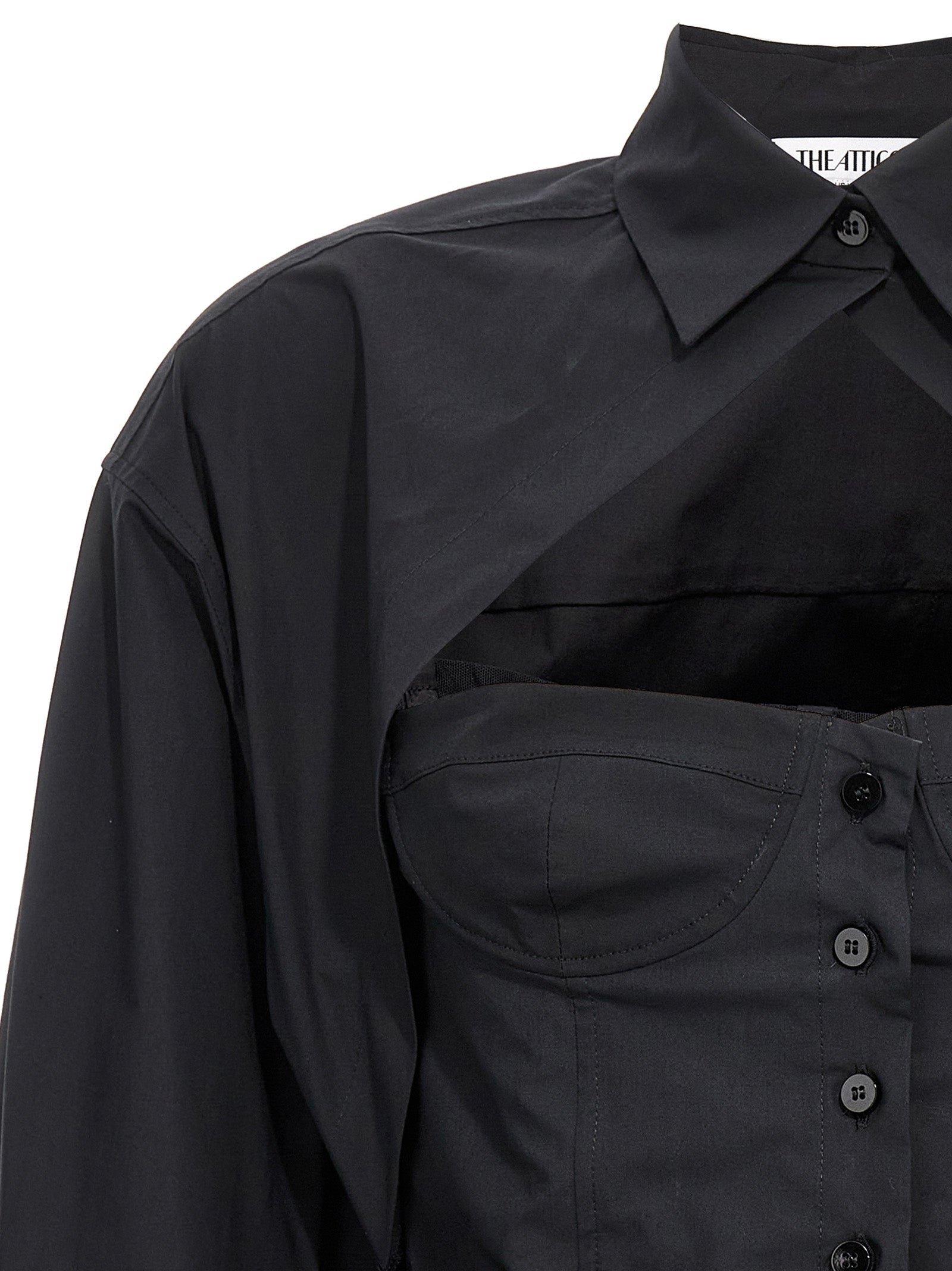 The Attico Black Cotton Women's Blouse