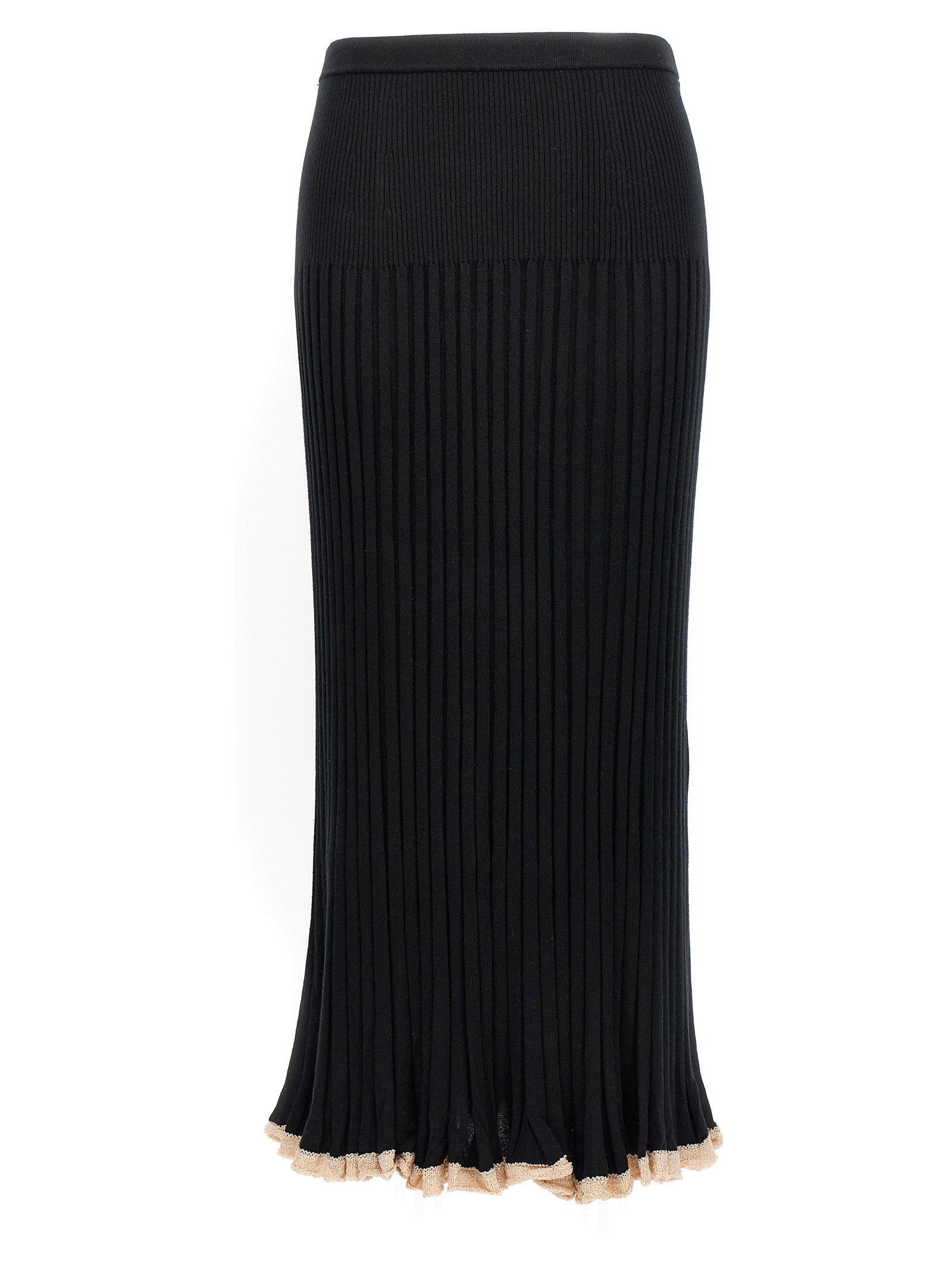 Proenza Schouler Black Silk Midi Women's Skirt