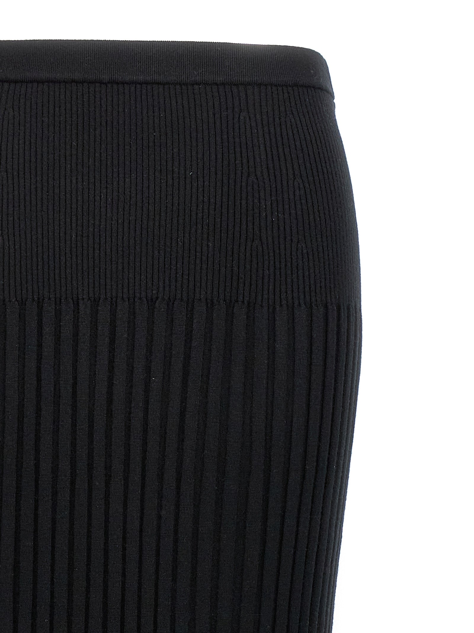 Proenza Schouler Black Silk Midi Women's Skirt