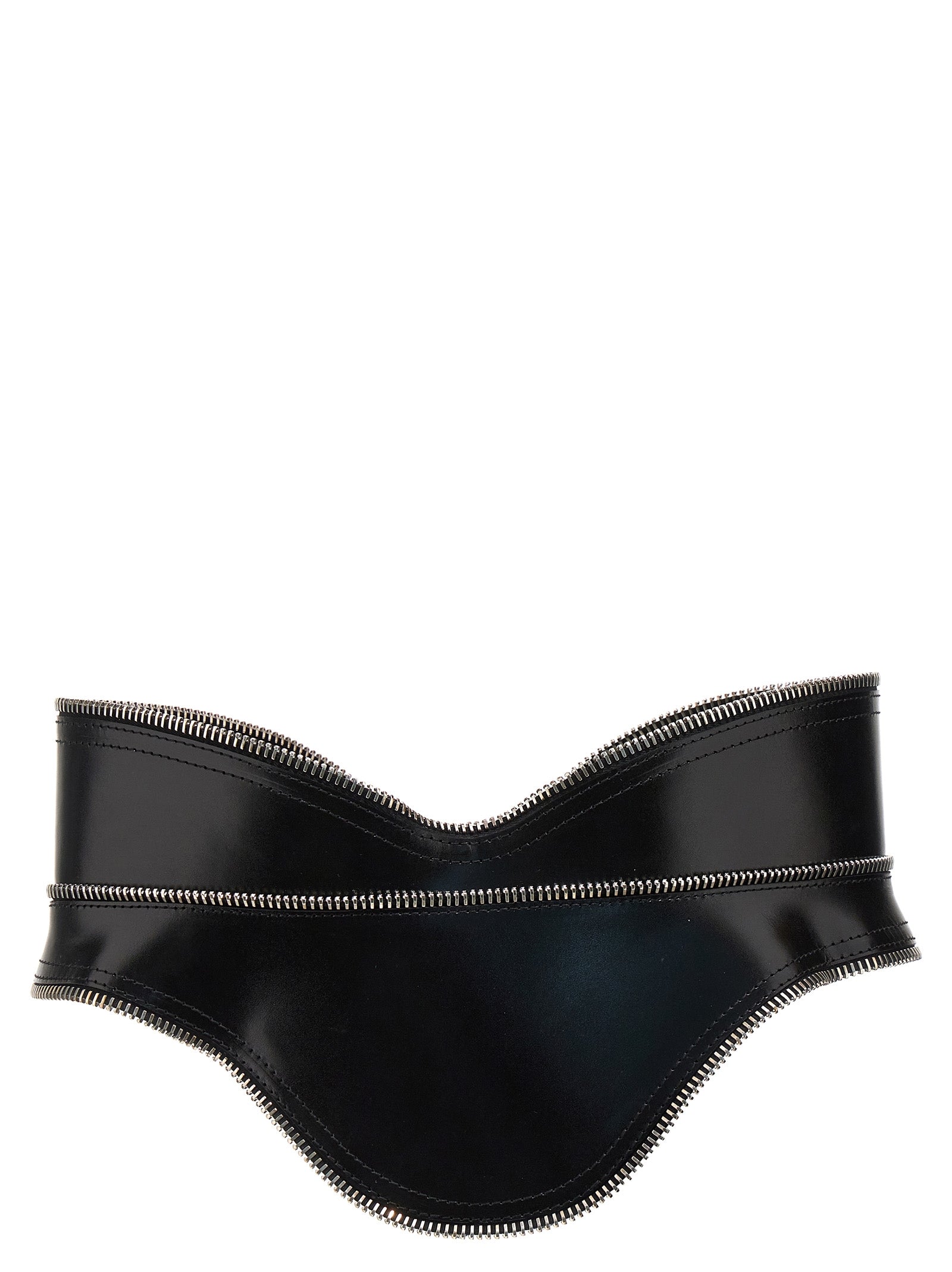 Alexander McQueen Black Leather Regular Women's Belt