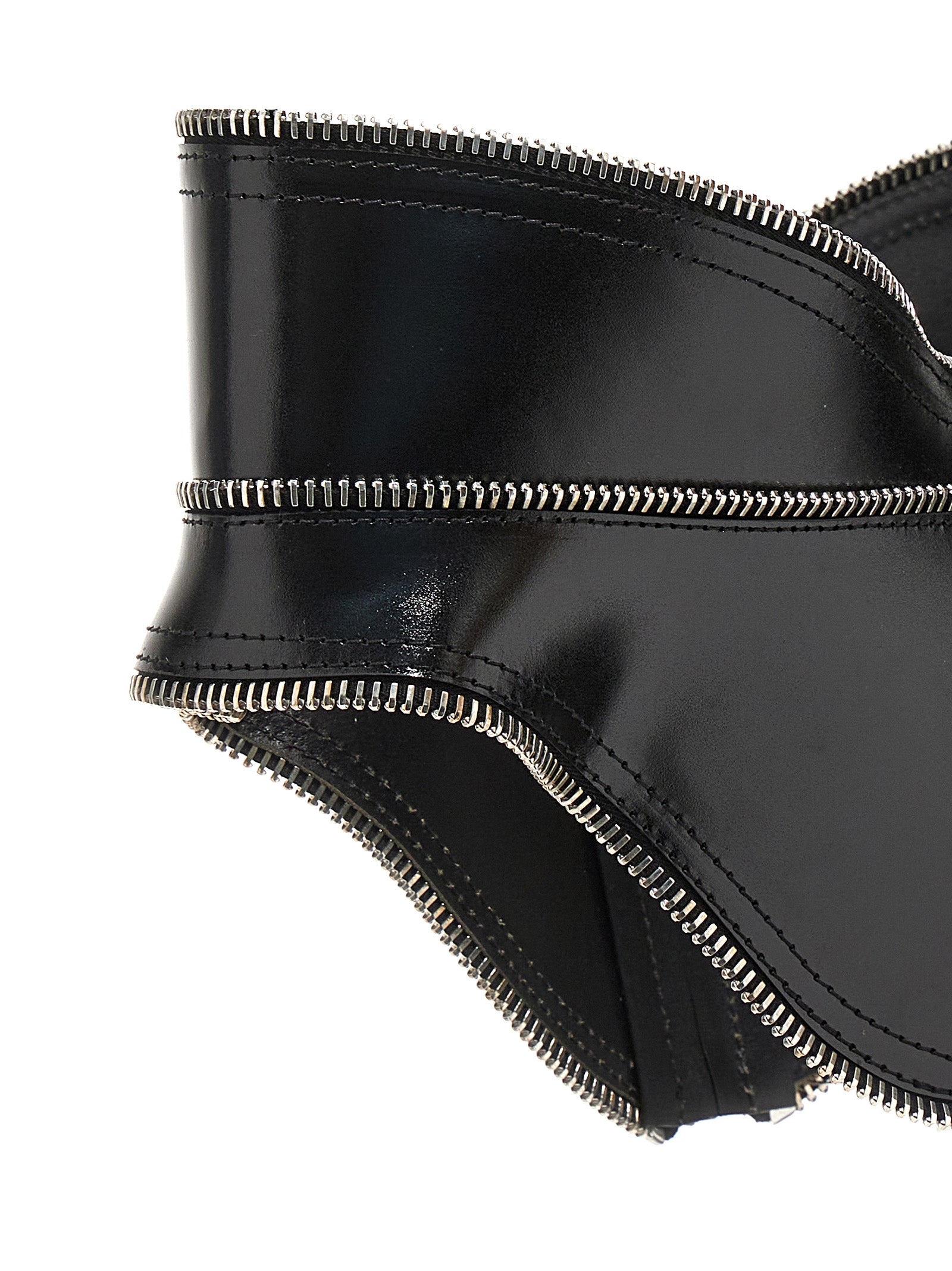 Alexander McQueen Black Leather Regular Women's Belt