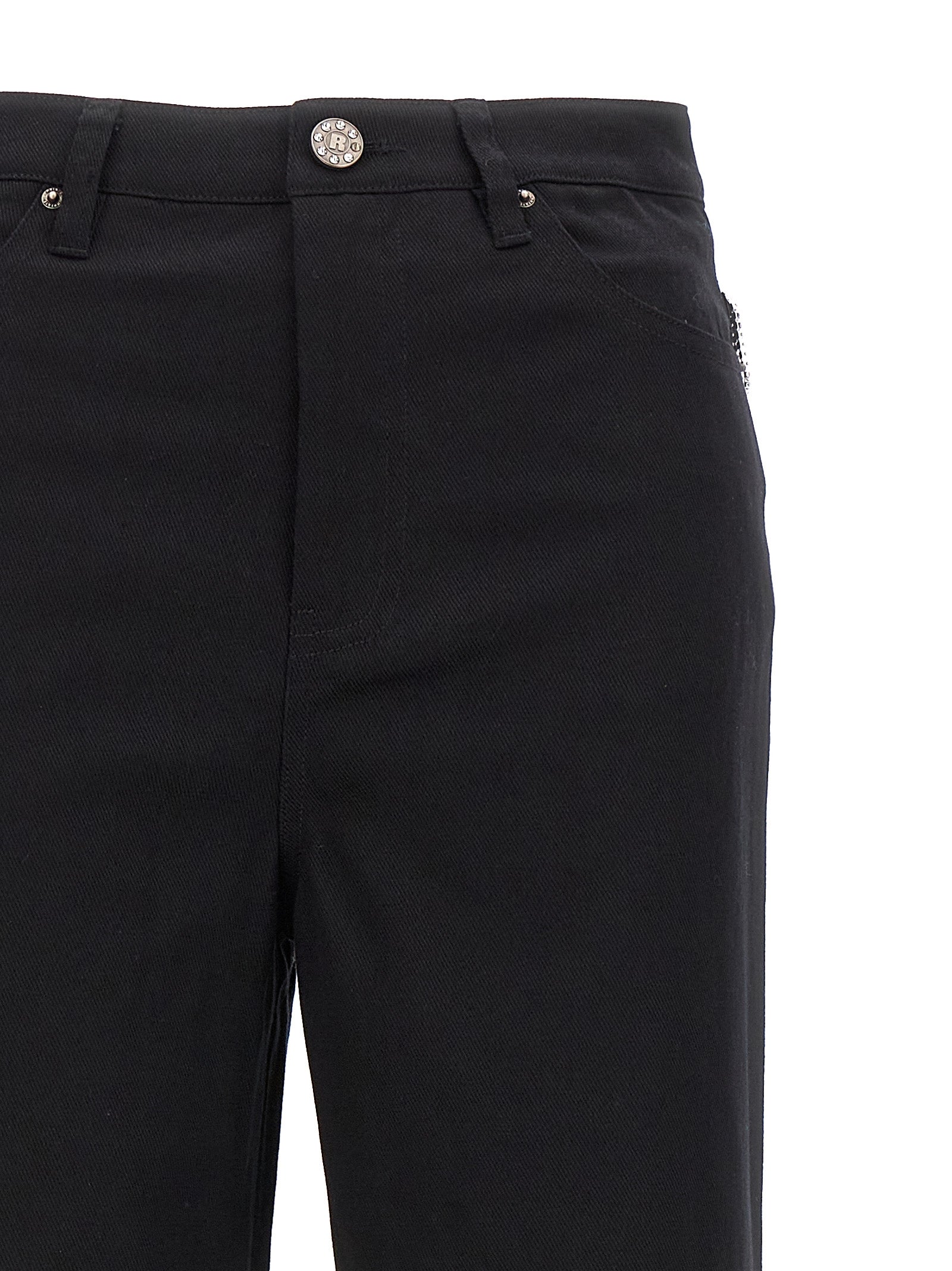 ROTATE BIRGER CHRISTENSEN Black Cotton High-Waisted Women's Jean