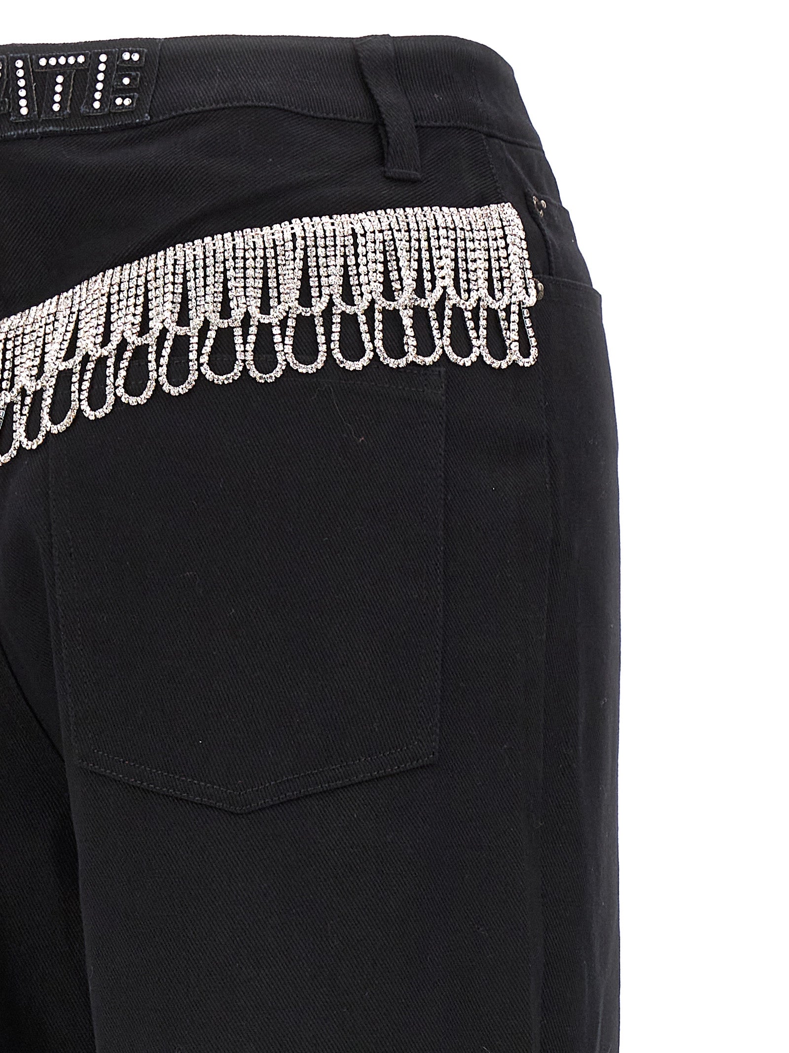 ROTATE BIRGER CHRISTENSEN Black Cotton High-Waisted Women's Jean