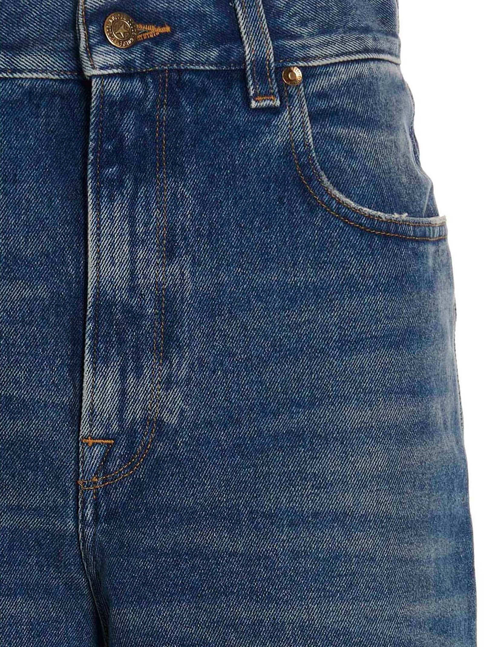 Golden Goose Blue Cotton Straight-Leg Women's Jeans