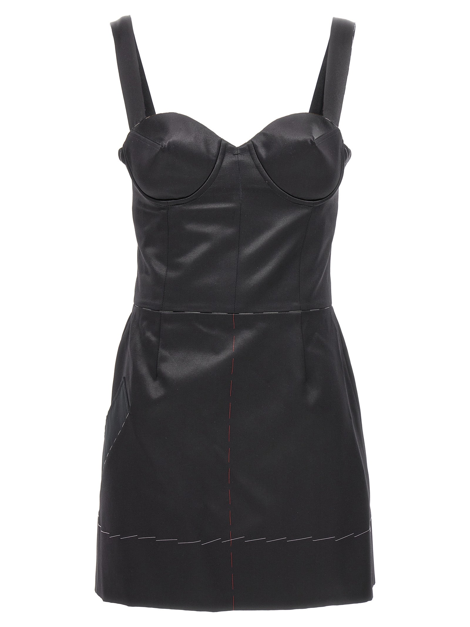 Maison Margiela Black Acetate Short Women's Dress