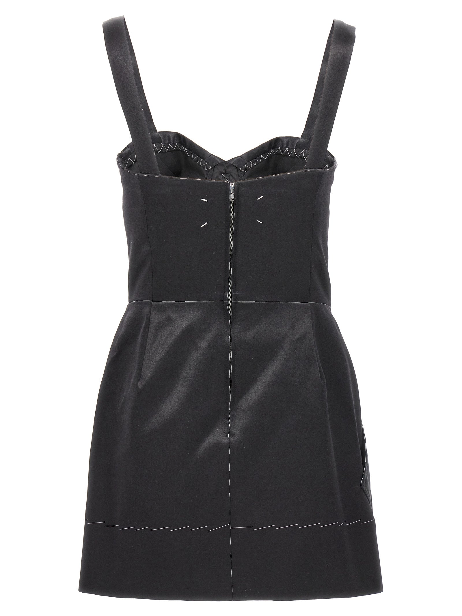 Maison Margiela Black Acetate Short Women's Dress