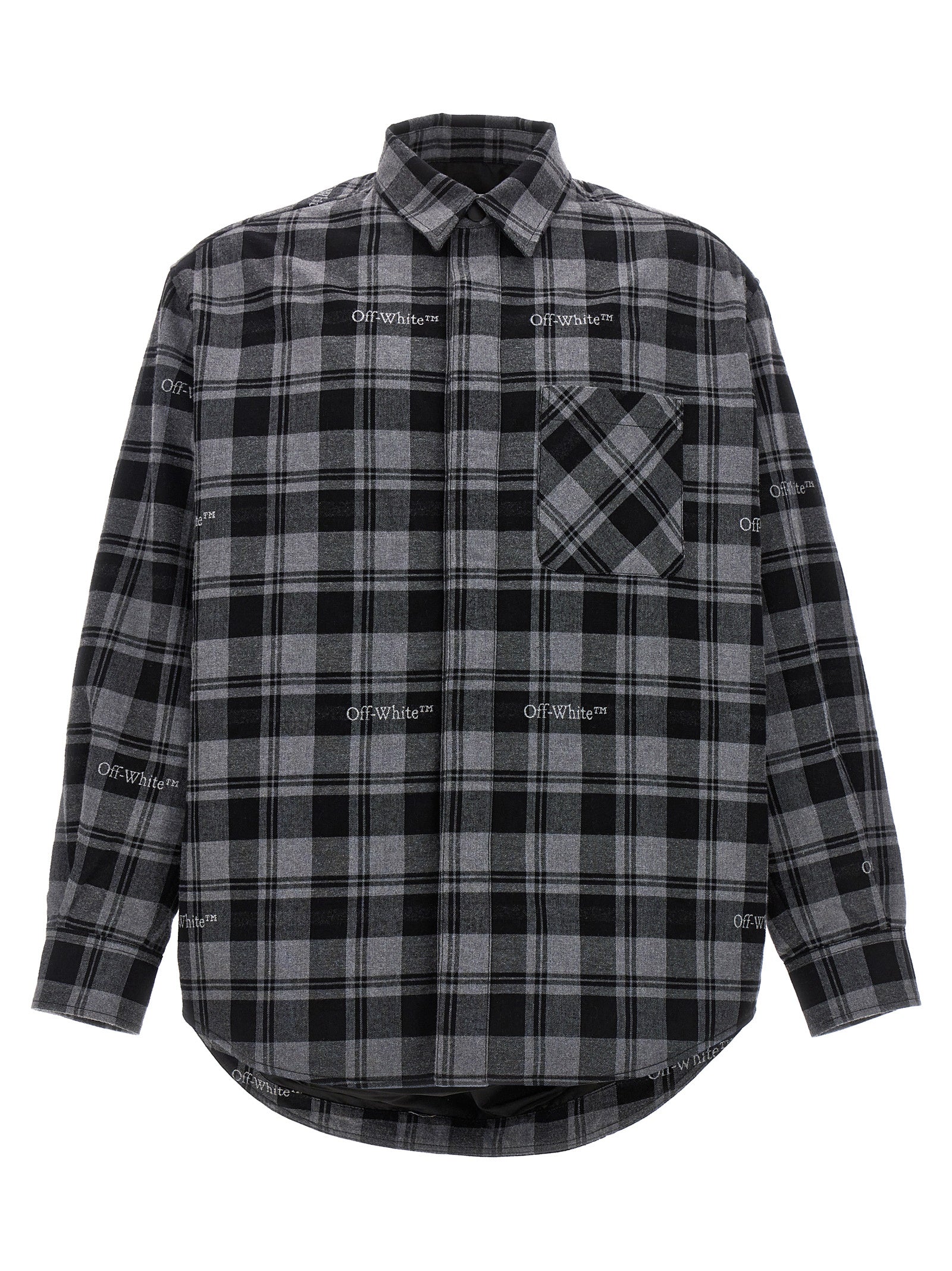 Off-White Gray Cotton Shell Men's Jacket