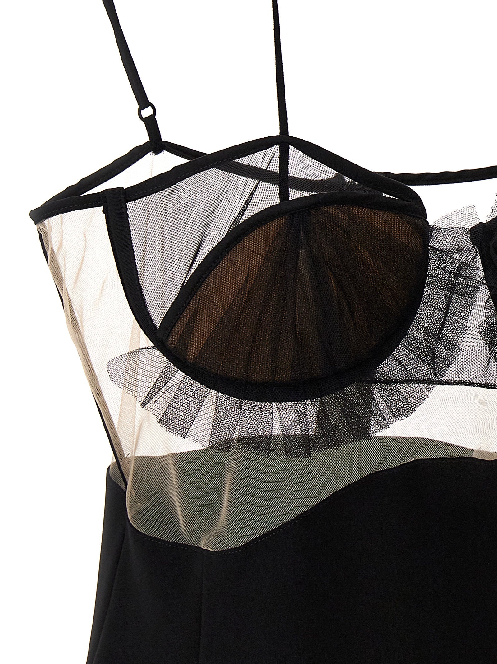 Nensi Dojaka Black Viscose Short Women's Dress
