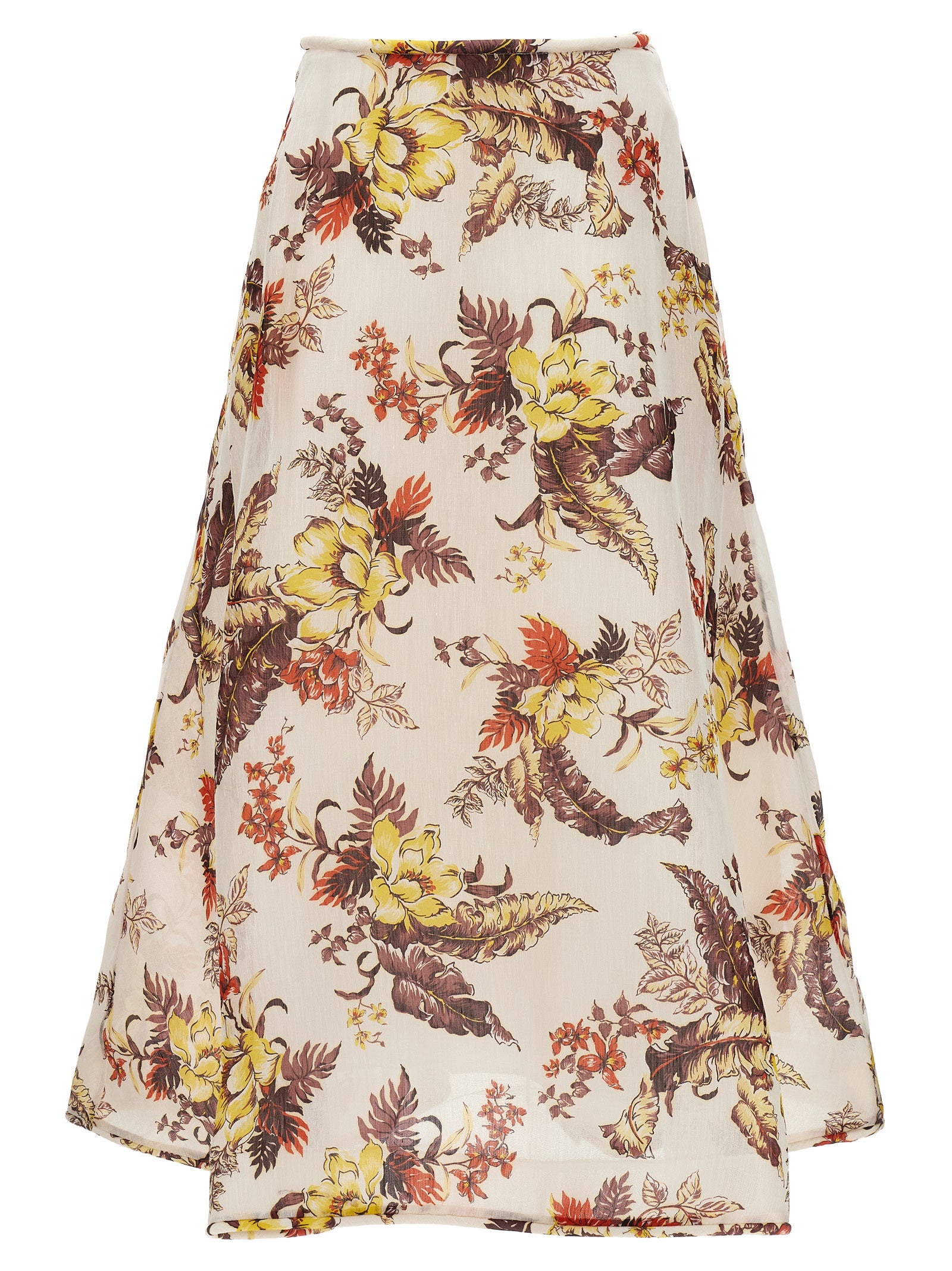 Zimmermann Multicolor Linen Midi Women's Skirt