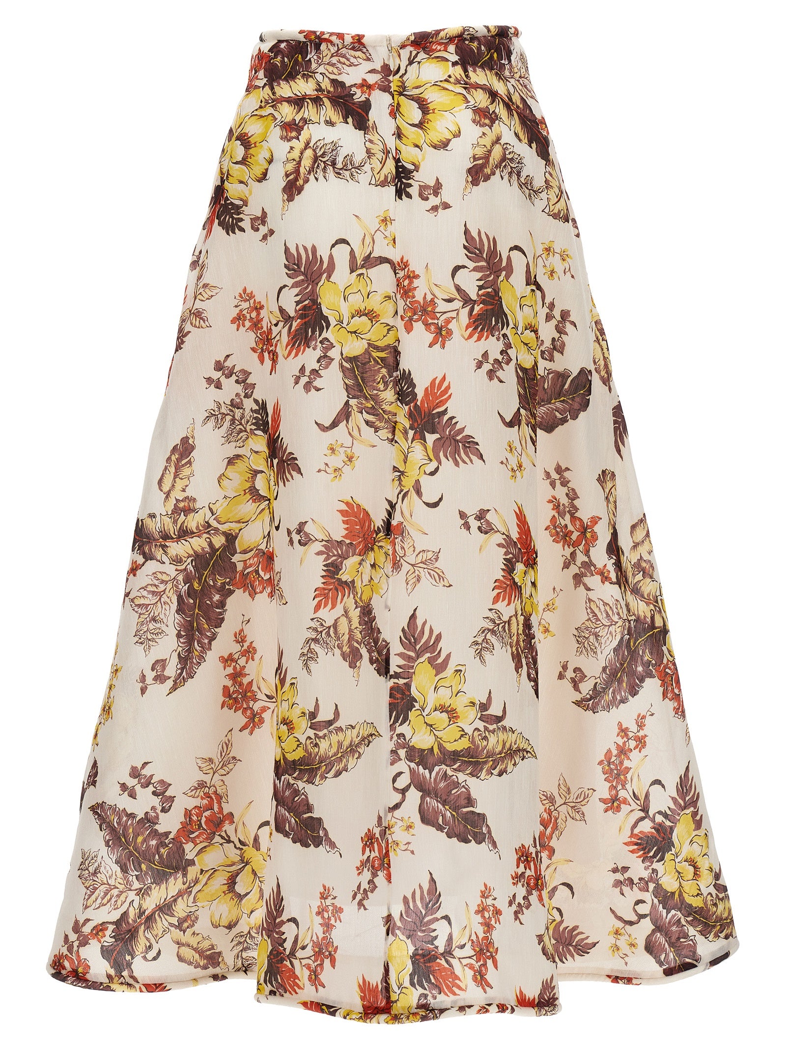 Zimmermann Multicolor Linen Midi Women's Skirt