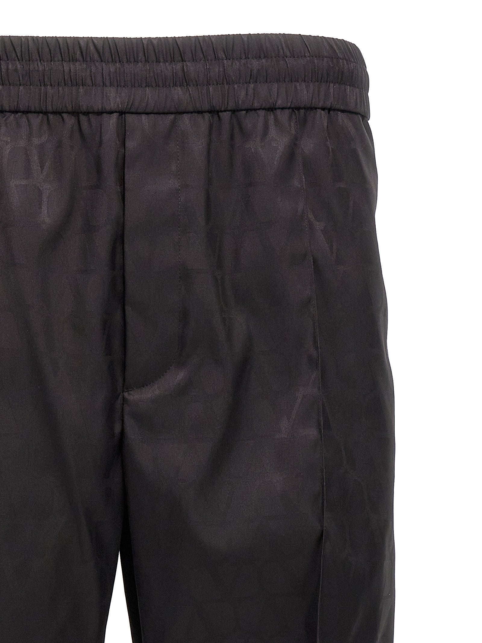Valentino Garavani Black Polyamide Casual Men's Pants