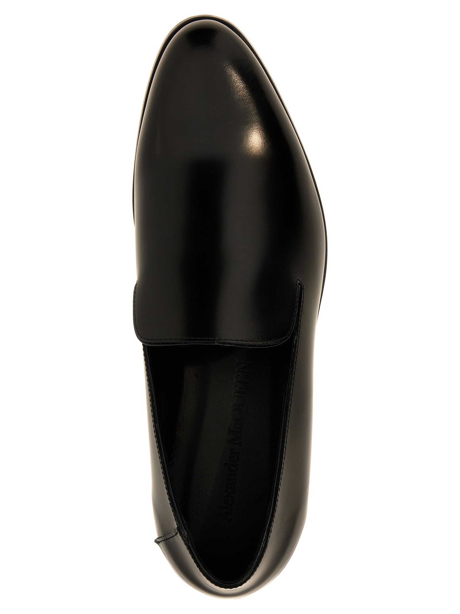 Alexander McQueen Black Calfskin Slip-On Men's Loafers