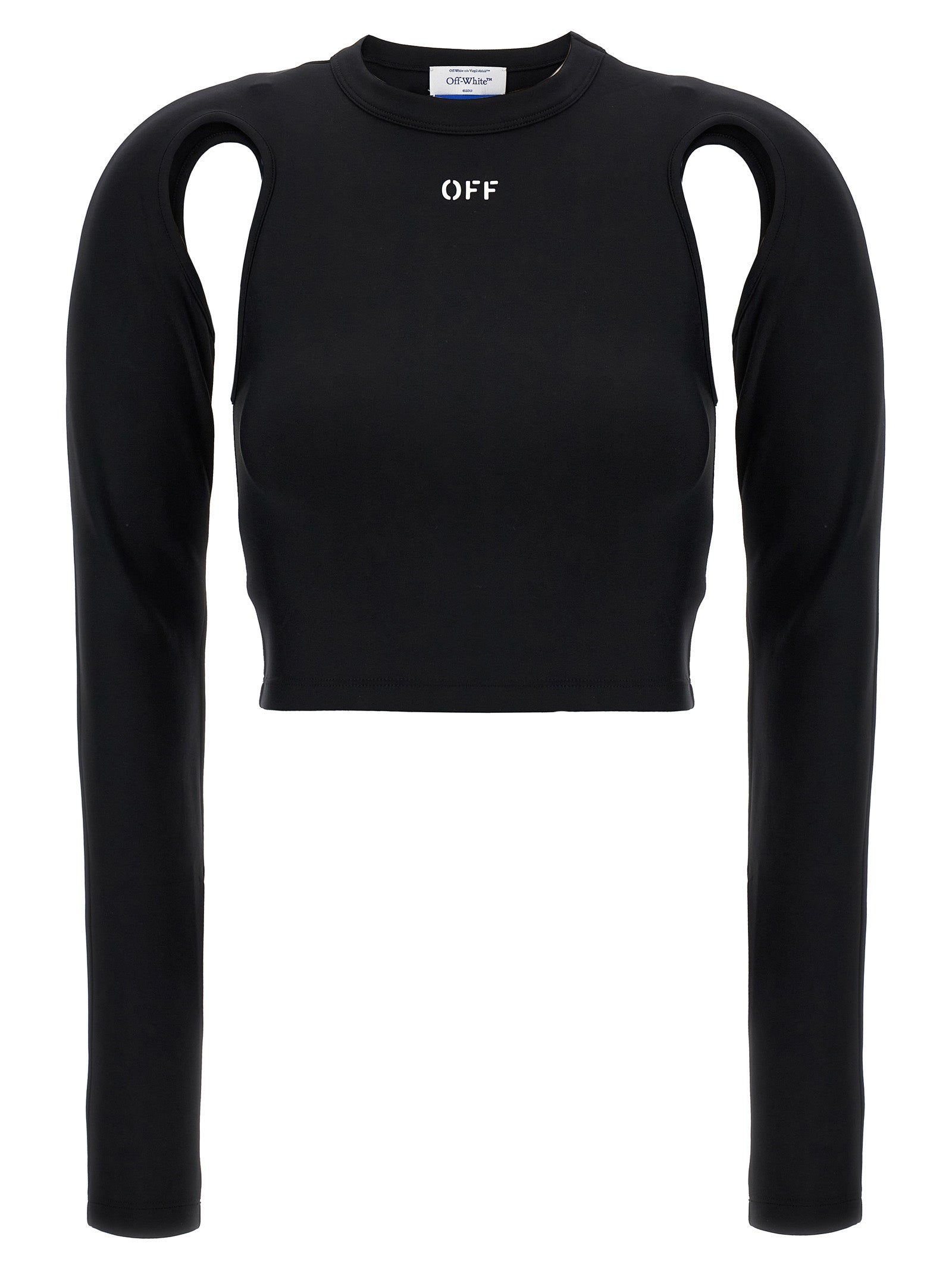 Off-White Black Polyamide Long Sleeve Women's T-Shirt