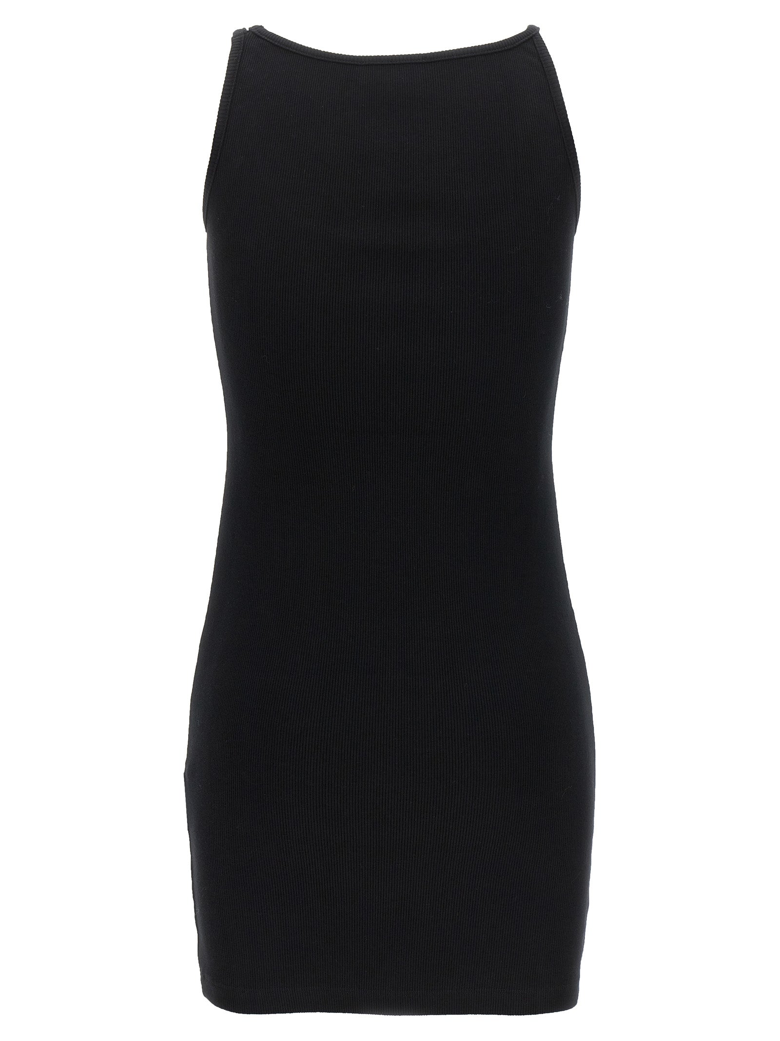 Off-White Black Cotton Short Women's Dress