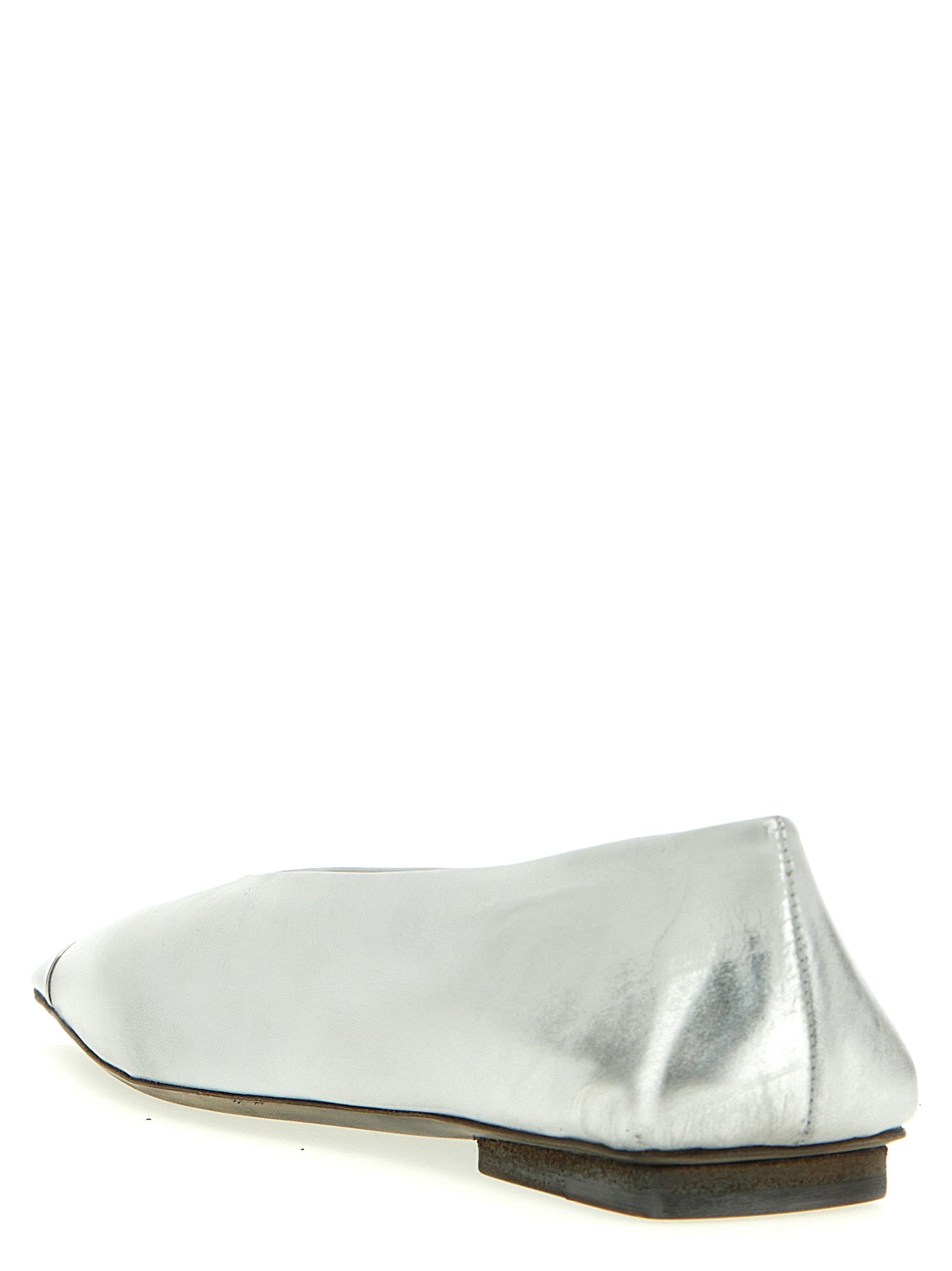 Marsell Silver Calfskin Ballet Women's Flats