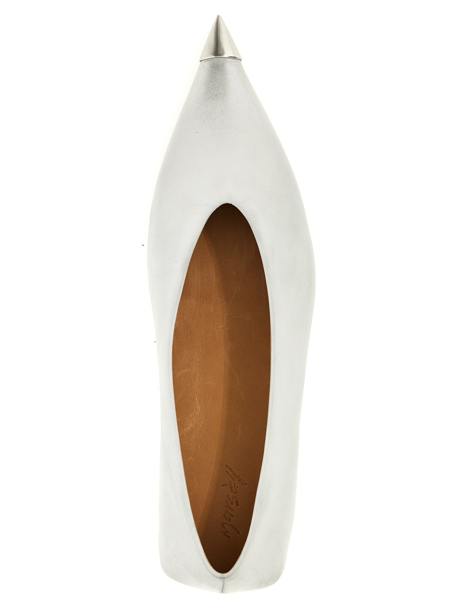Marsell Silver Calfskin Ballet Women's Flats