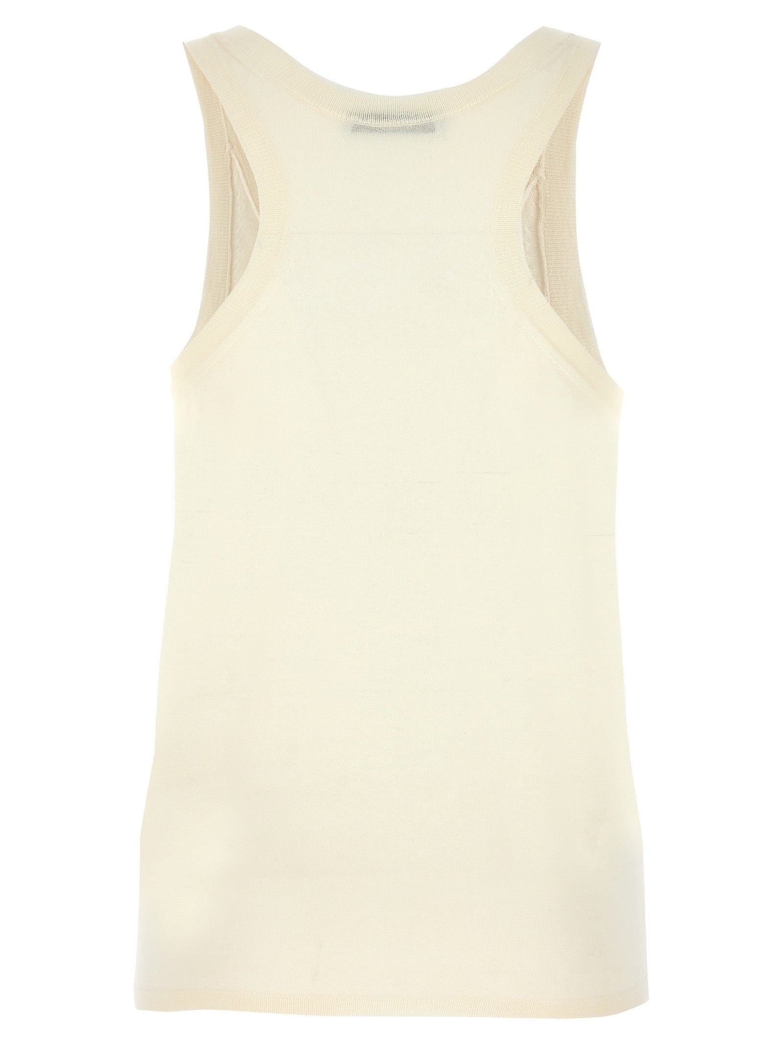Max Mara White Cashmere Tank Women's Tops