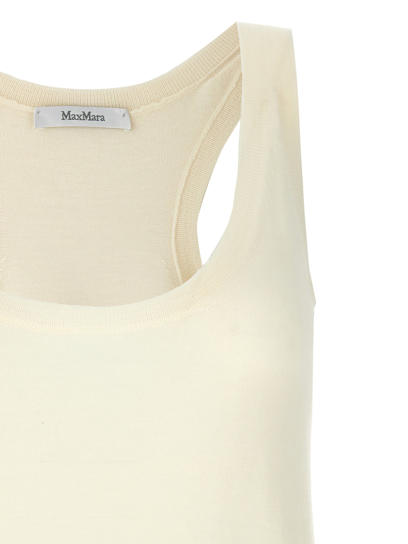 Max Mara White Cashmere Tank Women's Tops