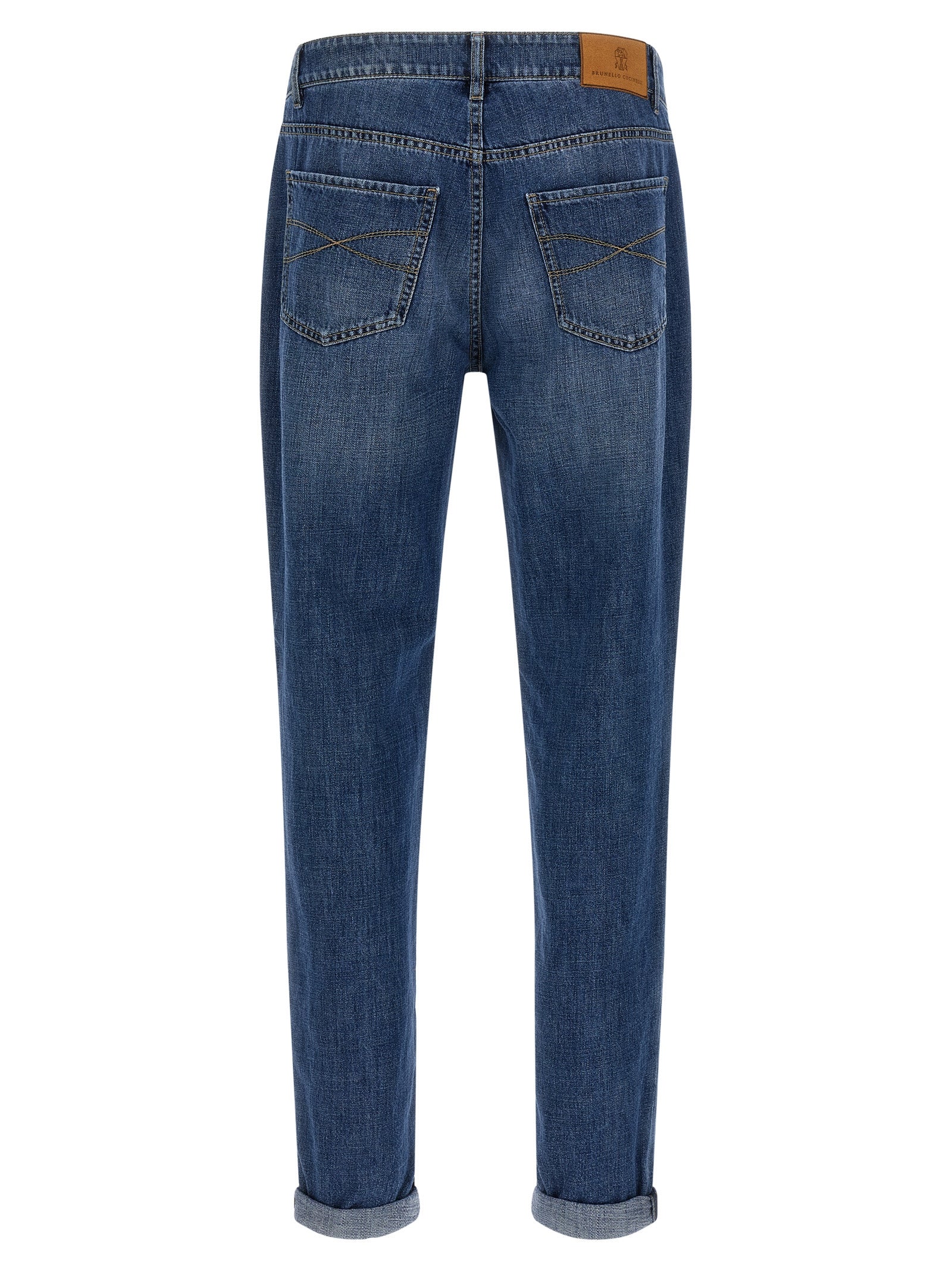 Brunello Cucinelli Blue Cotton Jeans Men's Denim