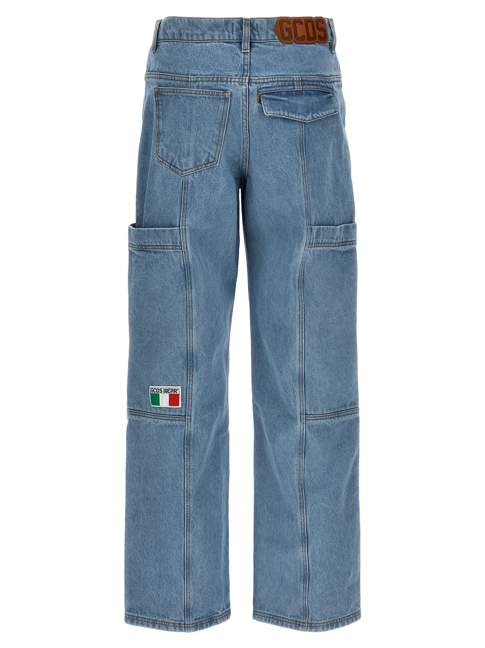 GCDS Blue Cotton Jeans Men's Denim