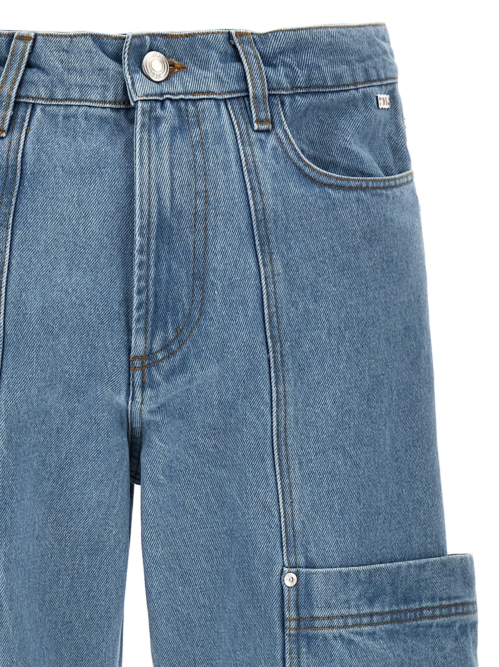 GCDS Blue Cotton Jeans Men's Denim