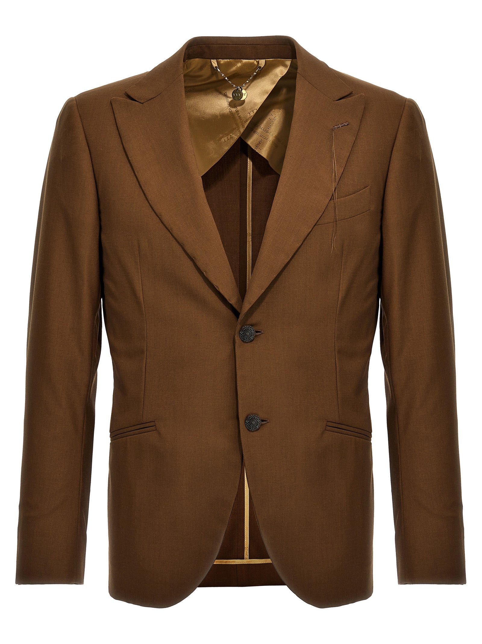 MAURIZIO MIRI Brown Wool Men's Blazer