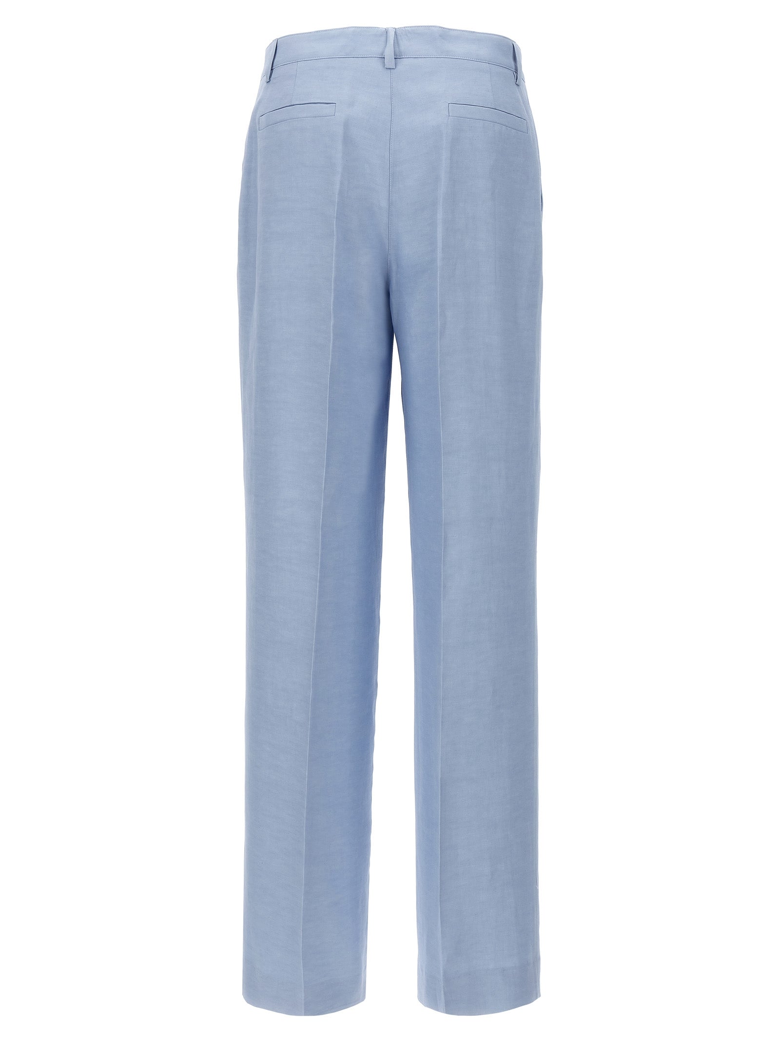 P.A.R.O.S.H. Blue Viscose Casual Women's Pants