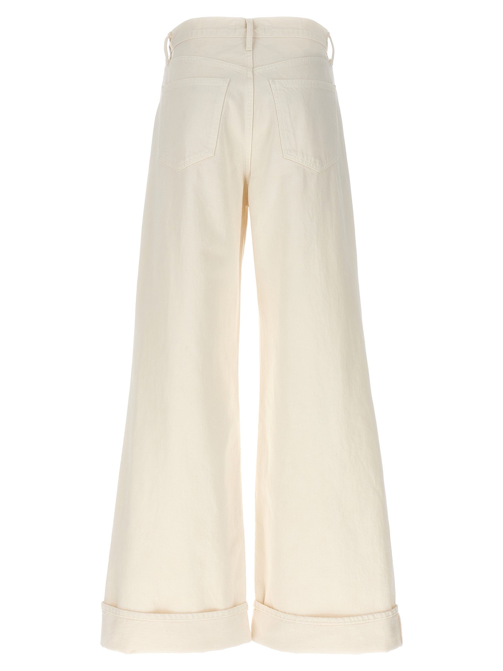 Agolde White Cotton High-Waisted Women's Jean