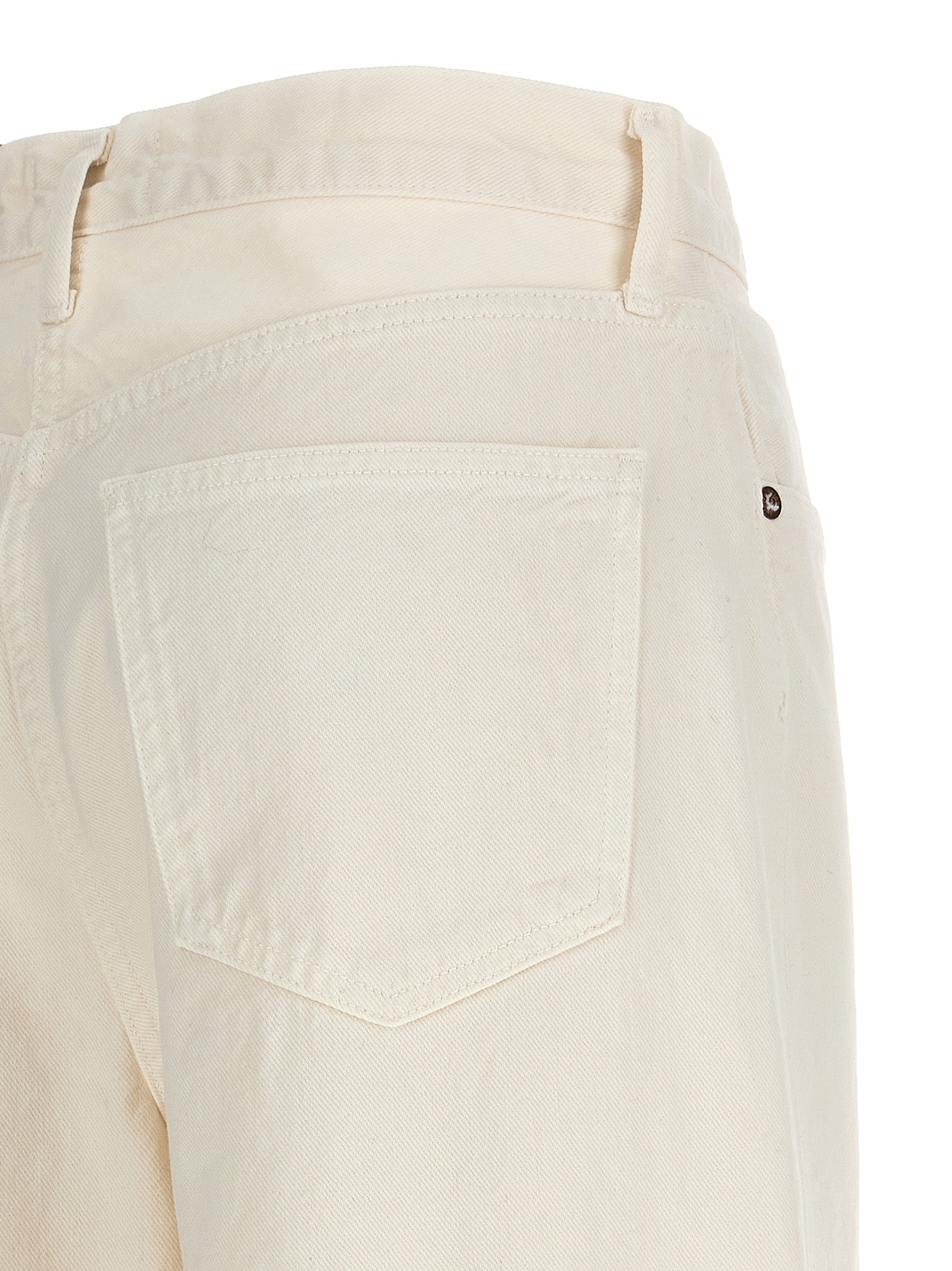 Agolde White Cotton High-Waisted Women's Jean