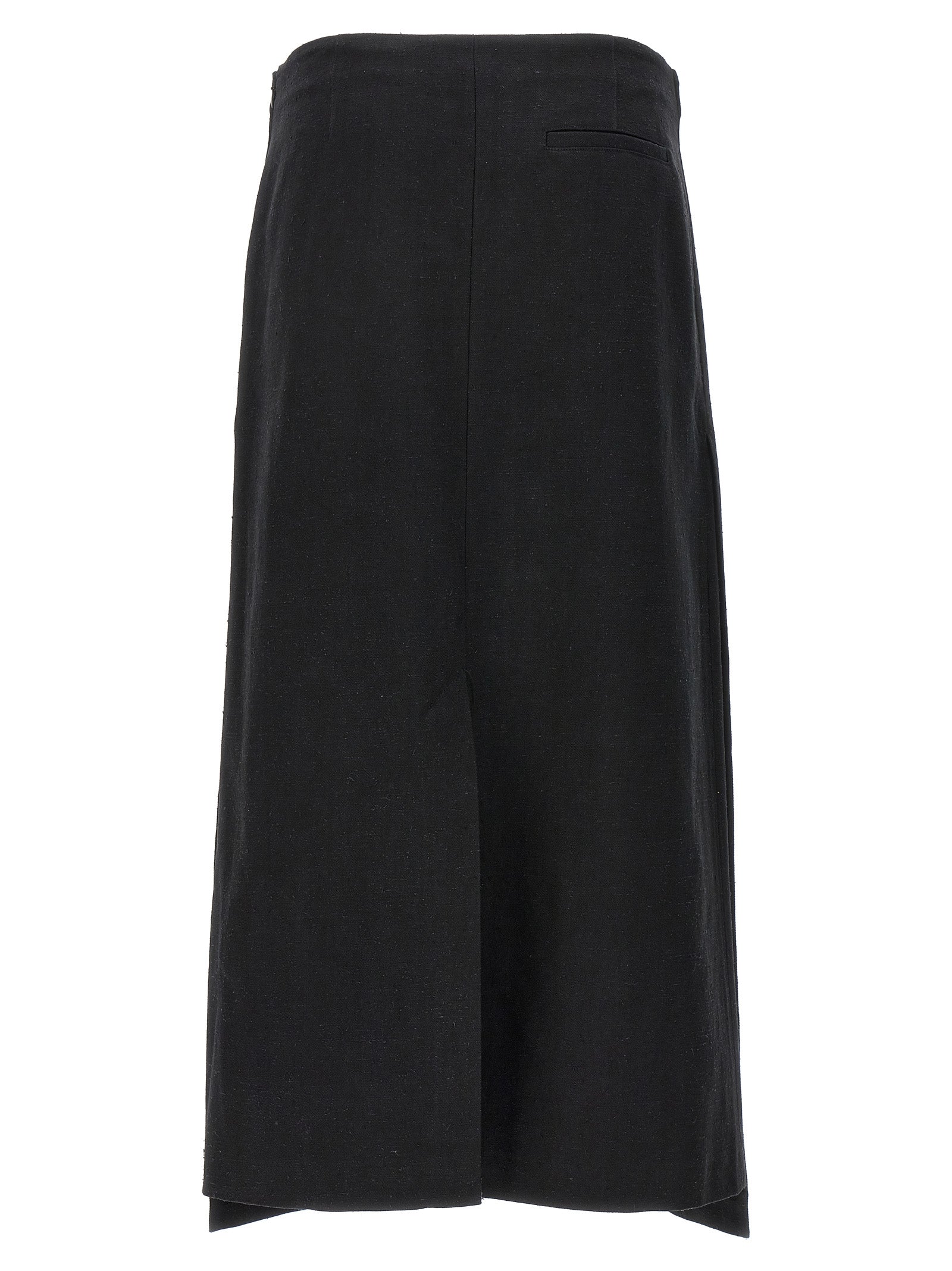 Loulou De Saison Black Cotton Mini Women's Skirt
