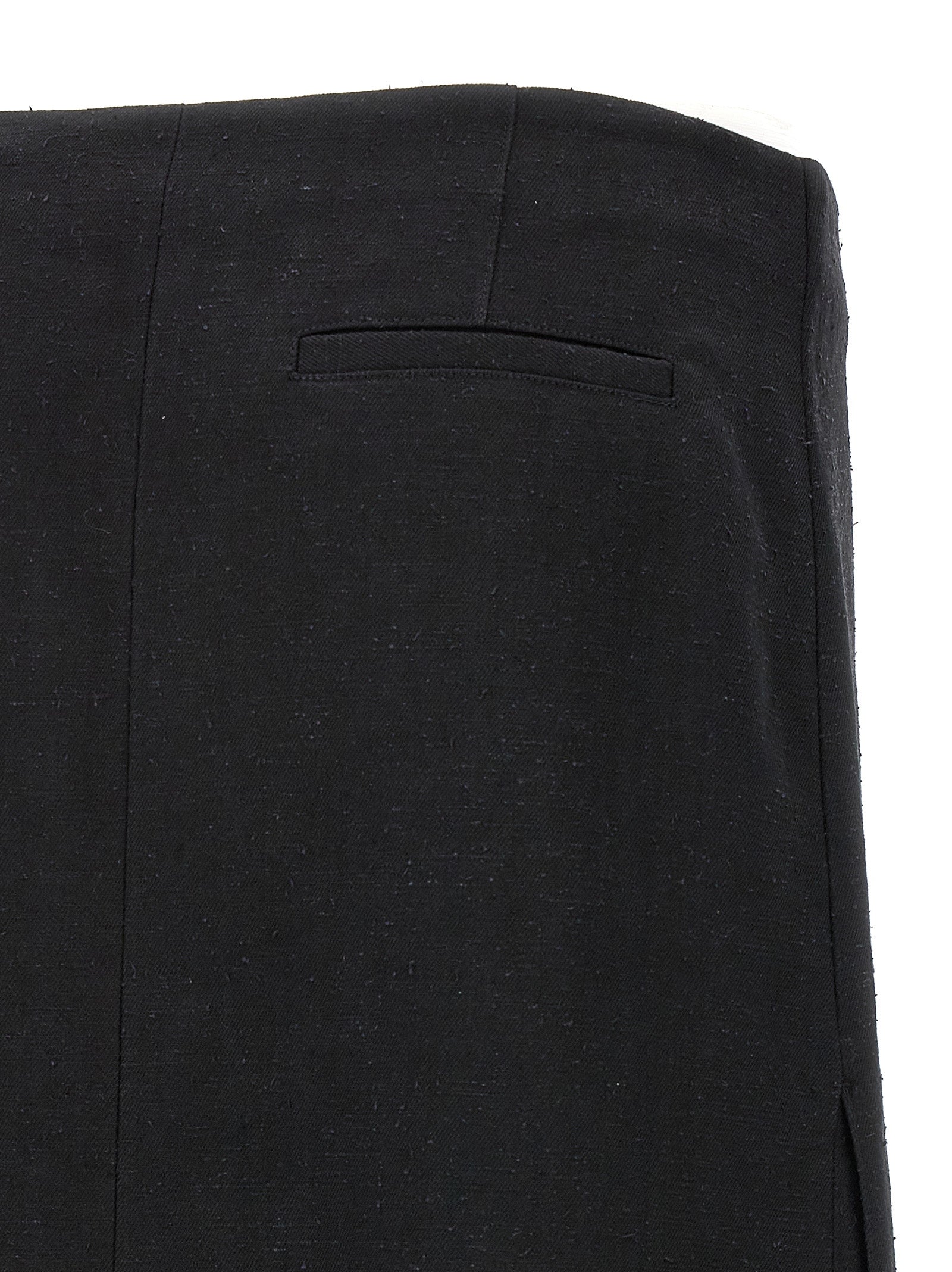 Loulou De Saison Black Cotton Mini Women's Skirt