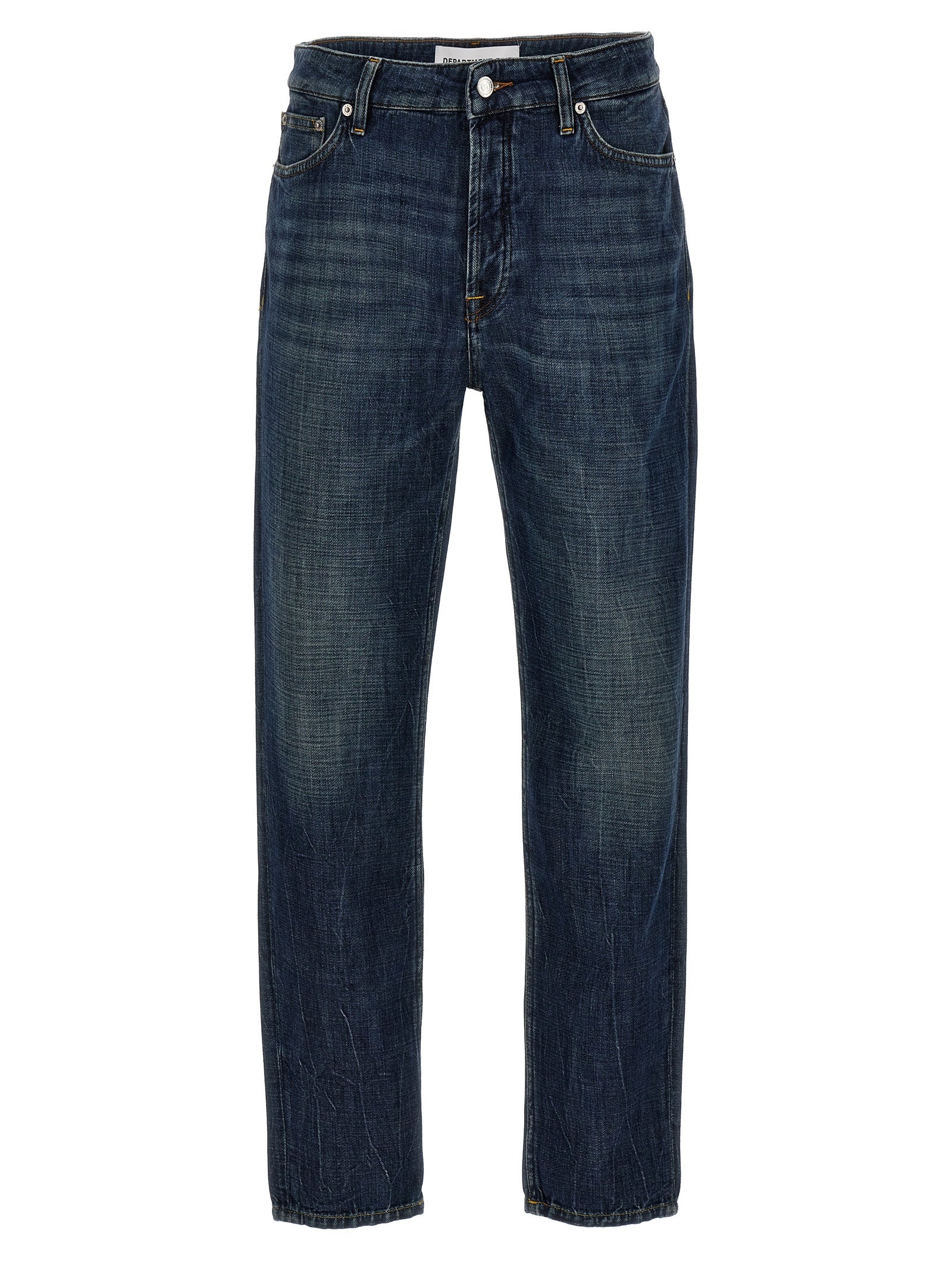 Department 5 Blue Cotton Straight-Leg Men's Jeans