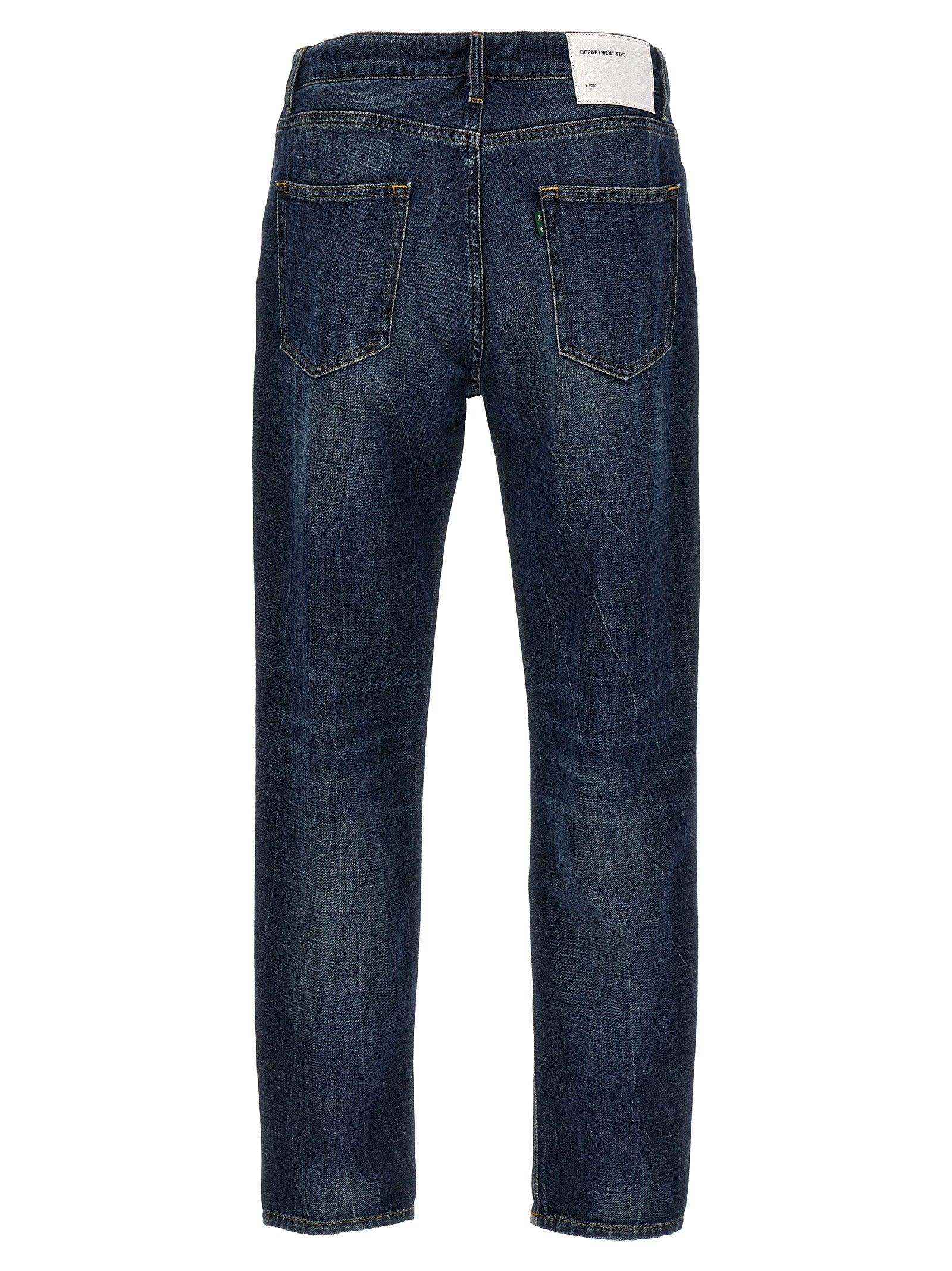 Department 5 Blue Cotton Straight-Leg Men's Jeans