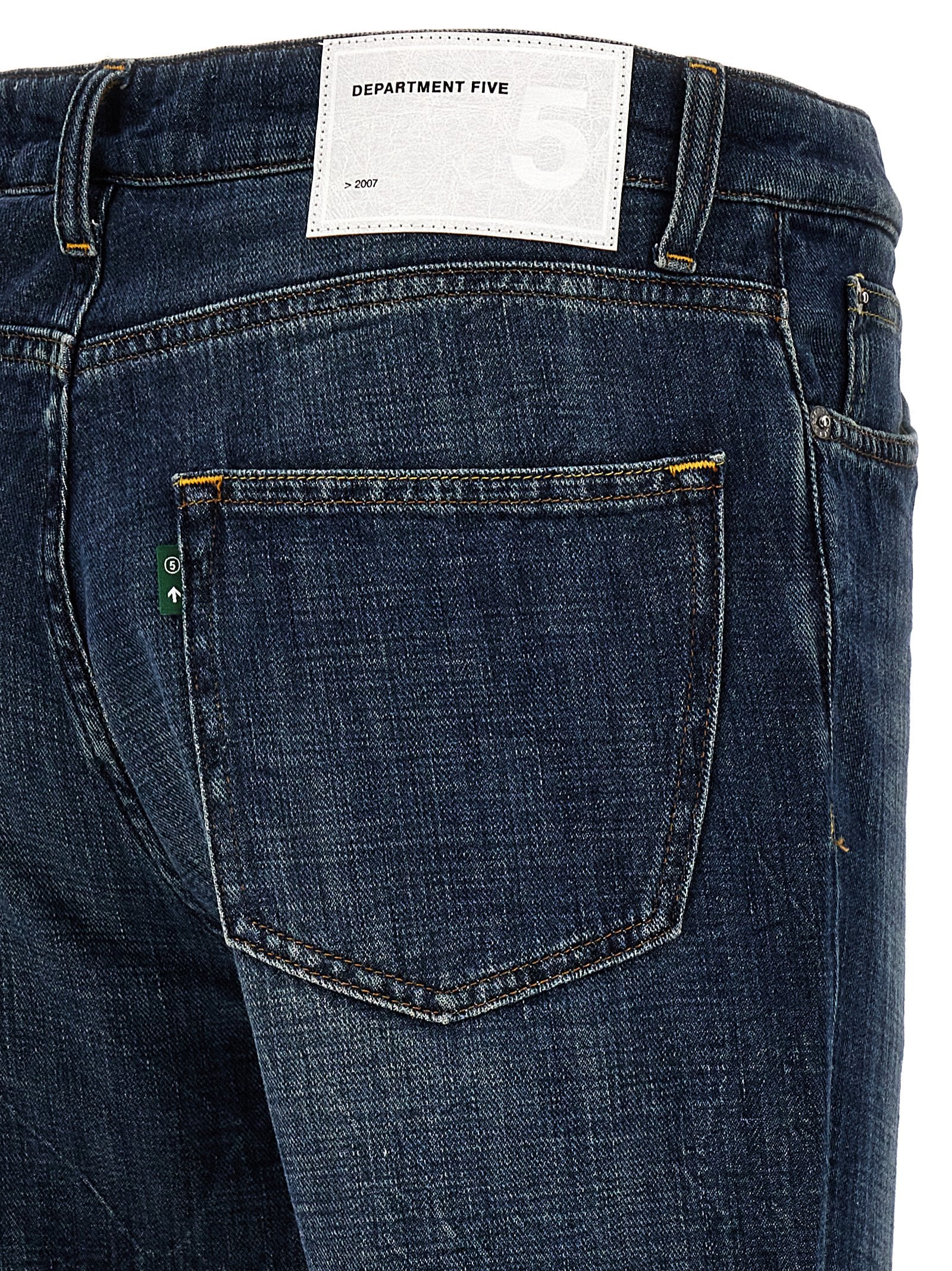 Department 5 Blue Cotton Straight-Leg Men's Jeans